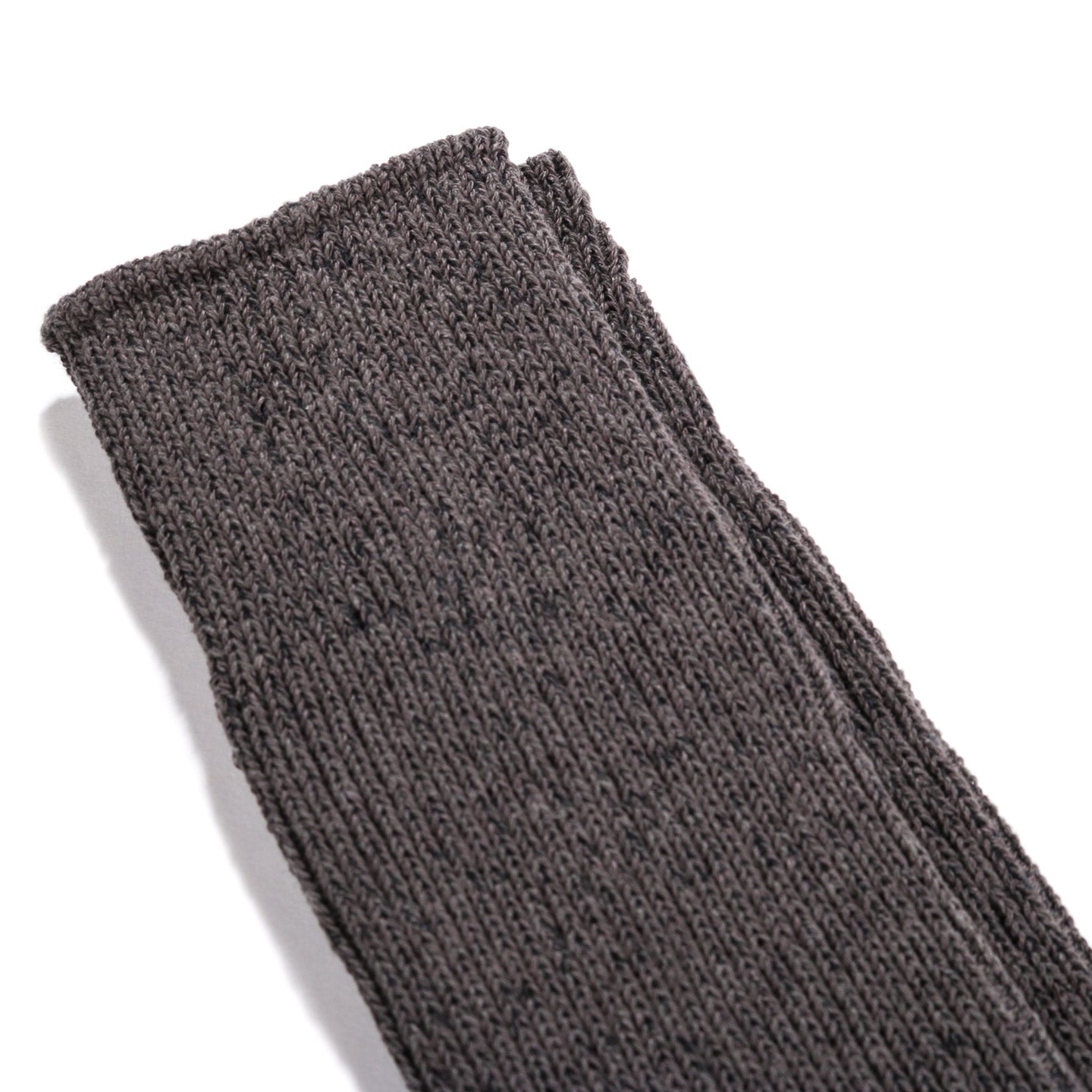 ROTOTO WASHI & ORGANIC COTTON RIB CREW SOCKS D.GRAY