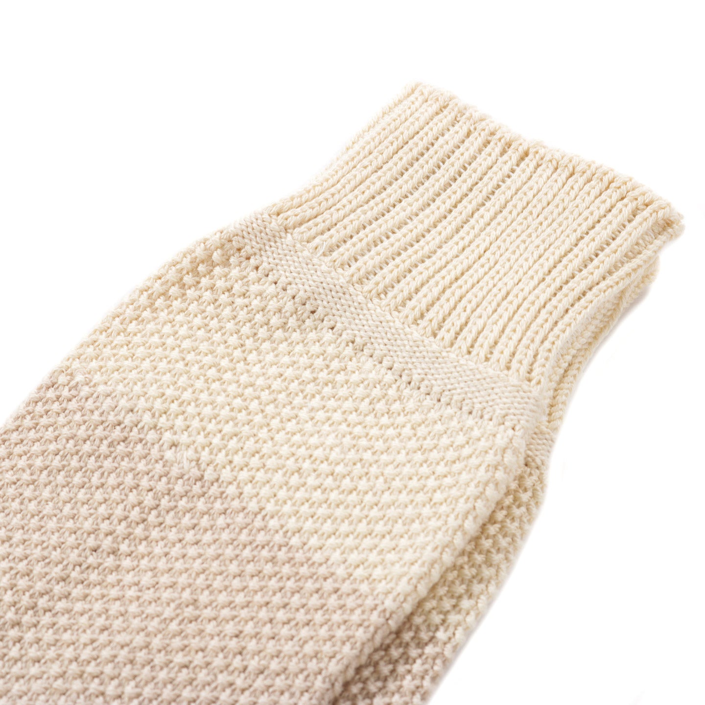 ROTOTO SEED STITCH SOCKS RAW / BEIGE