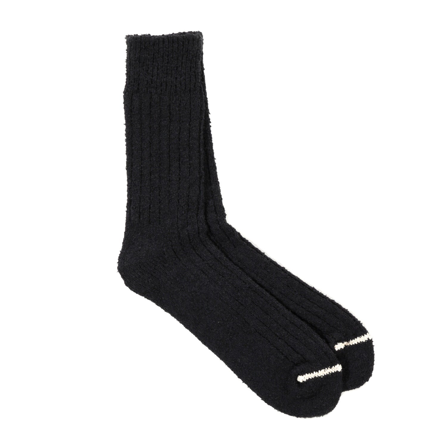 ROTOTO RECYCLED COTTON BOUCLE SOCKS BLACK
