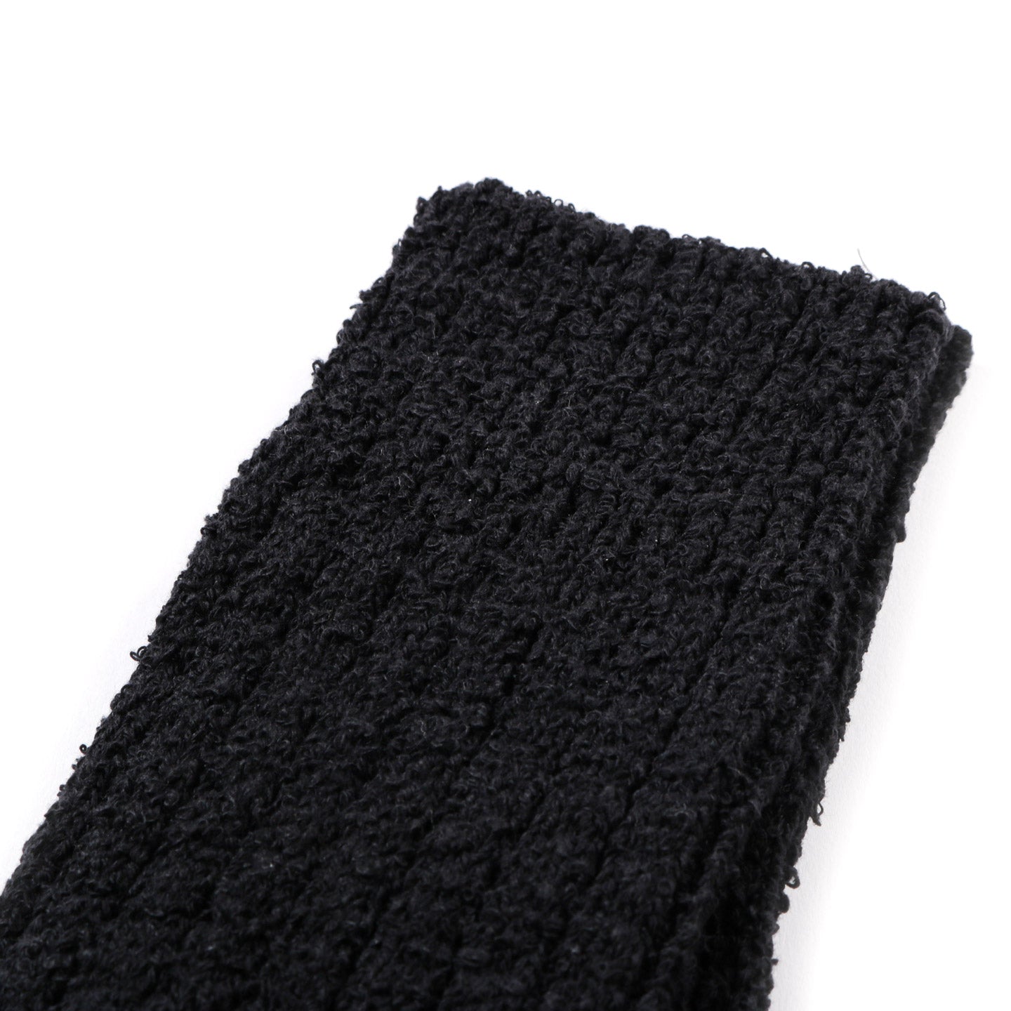 ROTOTO RECYCLED COTTON BOUCLE SOCKS BLACK