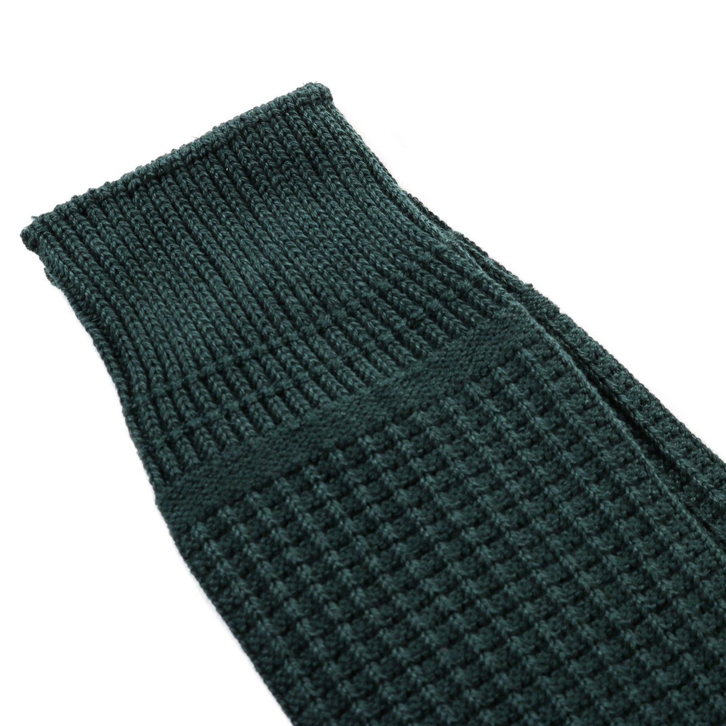 ROTOTO COTTON WAFFLE SOCKS FOREST GREEN