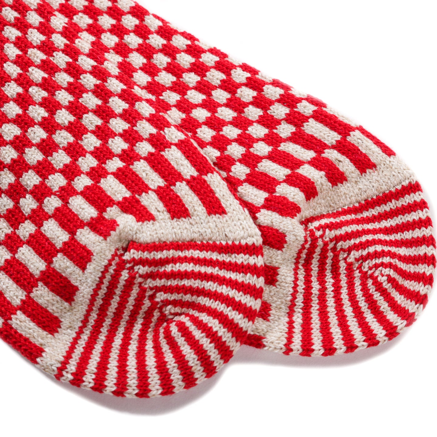 ROTOTO CHECKERBOARD SOCKS RED