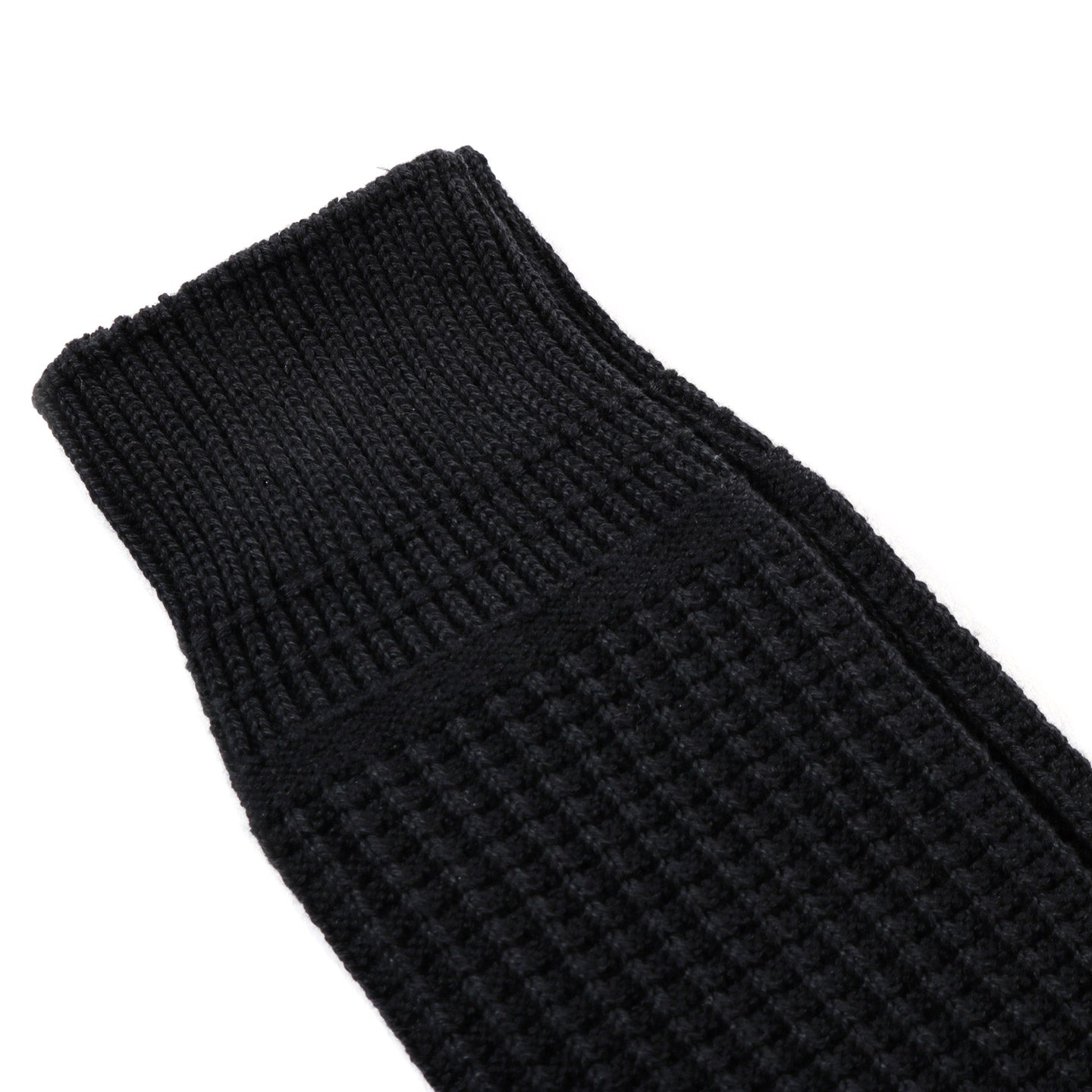 ROTOTO COTTON WAFFLE SOCKS BLACK