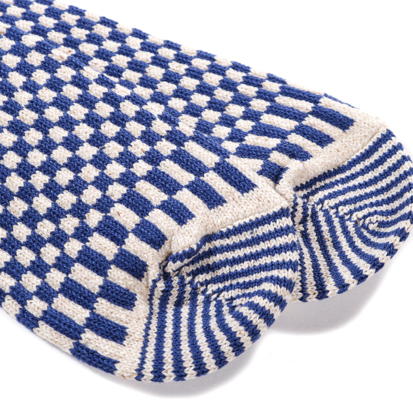 ROTOTO CHECKERBOARD SOCKS BLUE