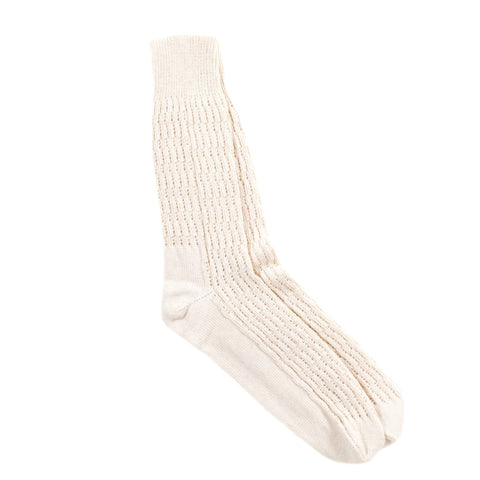 ROTOTO FOLK CROCHET SOCKS ECRU