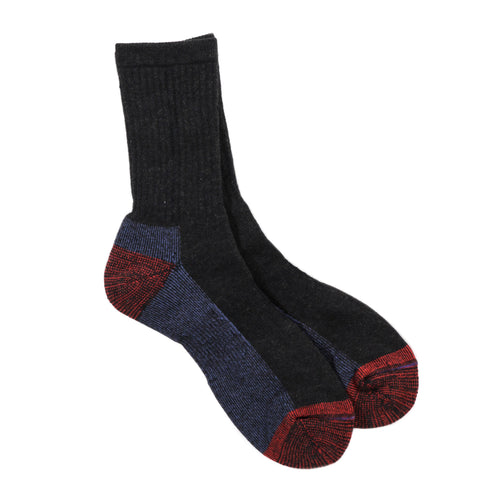 ROTOTO DOUBLE FACE MERINO PILE SOCKS CHARCOAL