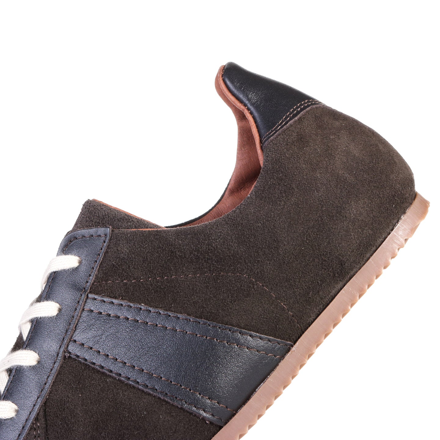 REPRODUCTION OF FOUND GERMAN MILITARY TRAINER DARK BROWN