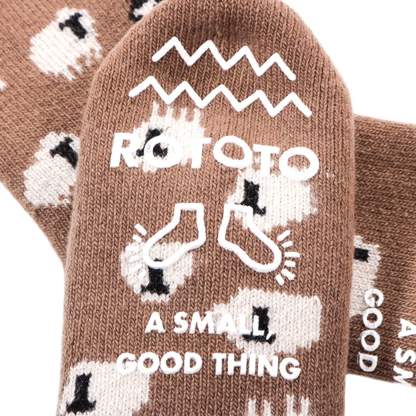 ROTOTO PILE ROOM SOCKS SHEEP BROWN