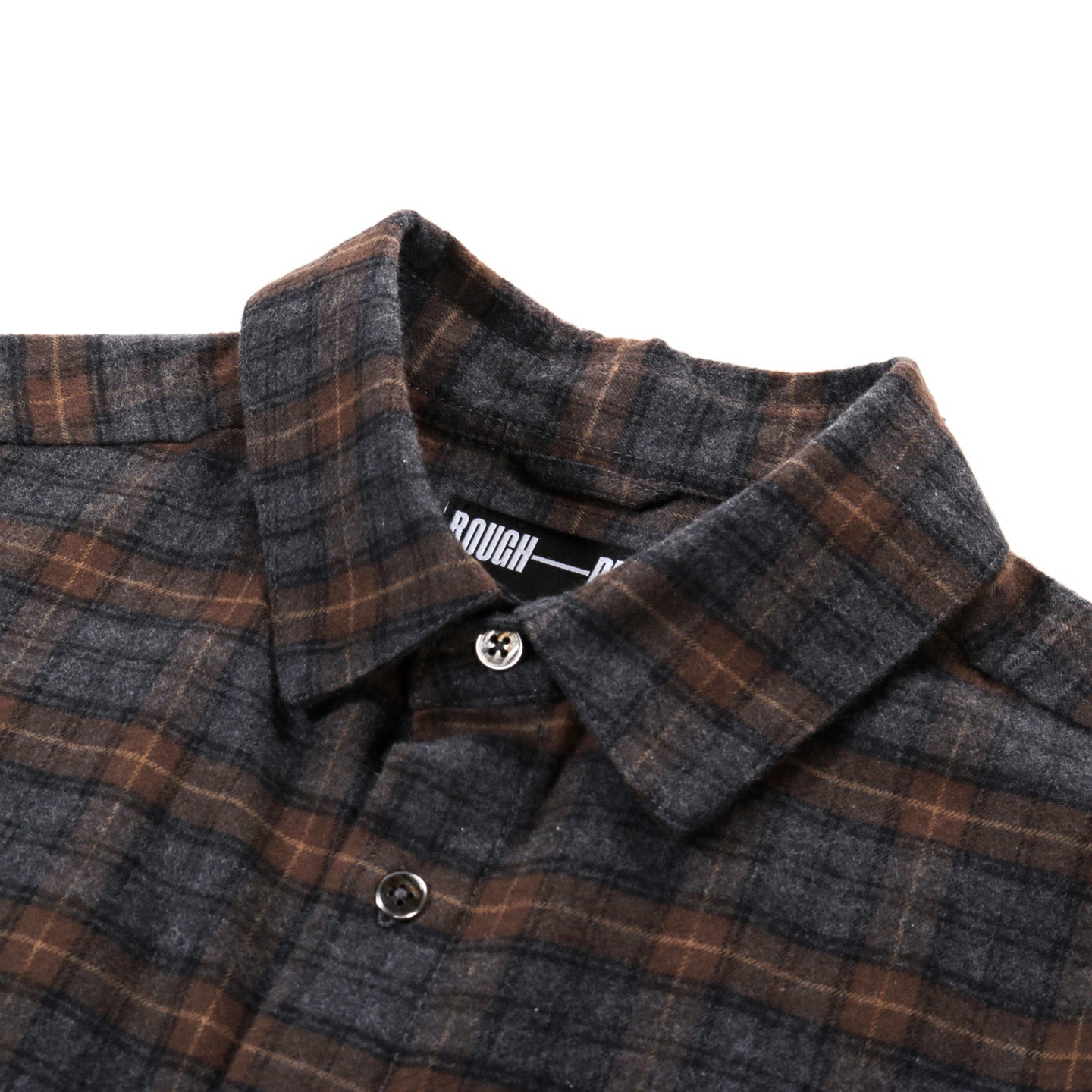 ROUGH DRAFT EVERYDAY SHIRT GREY / BROWN FLANNEL