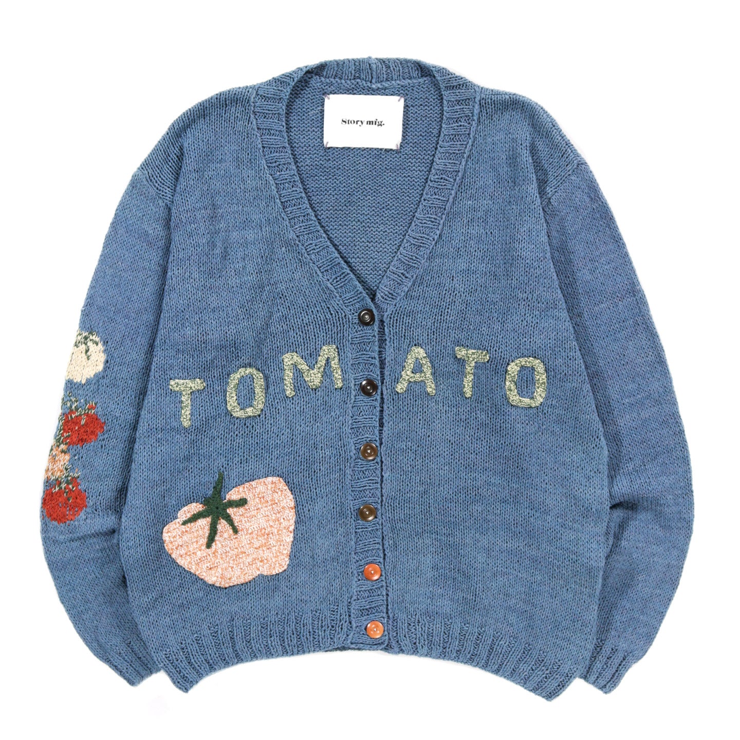 STORY MFG. TWINSUN CARDIGAN PURPLE TOMATOS