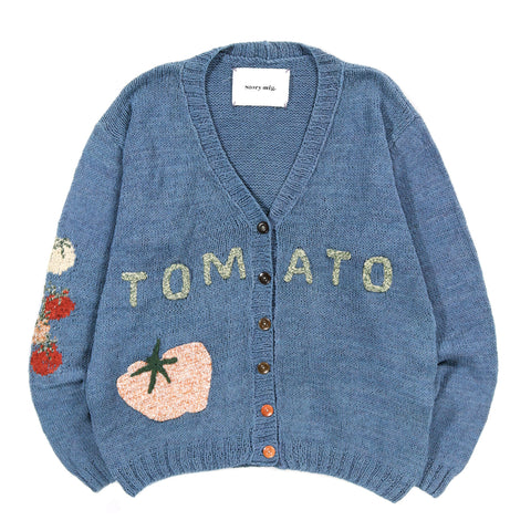 STORY MFG. TWINSUN CARDIGAN PURPLE TOMATOS