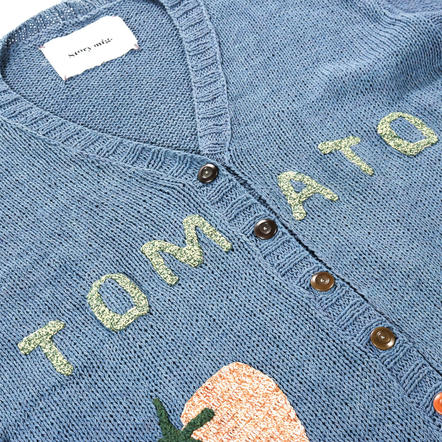 STORY MFG. TWINSUN CARDIGAN PURPLE TOMATOS