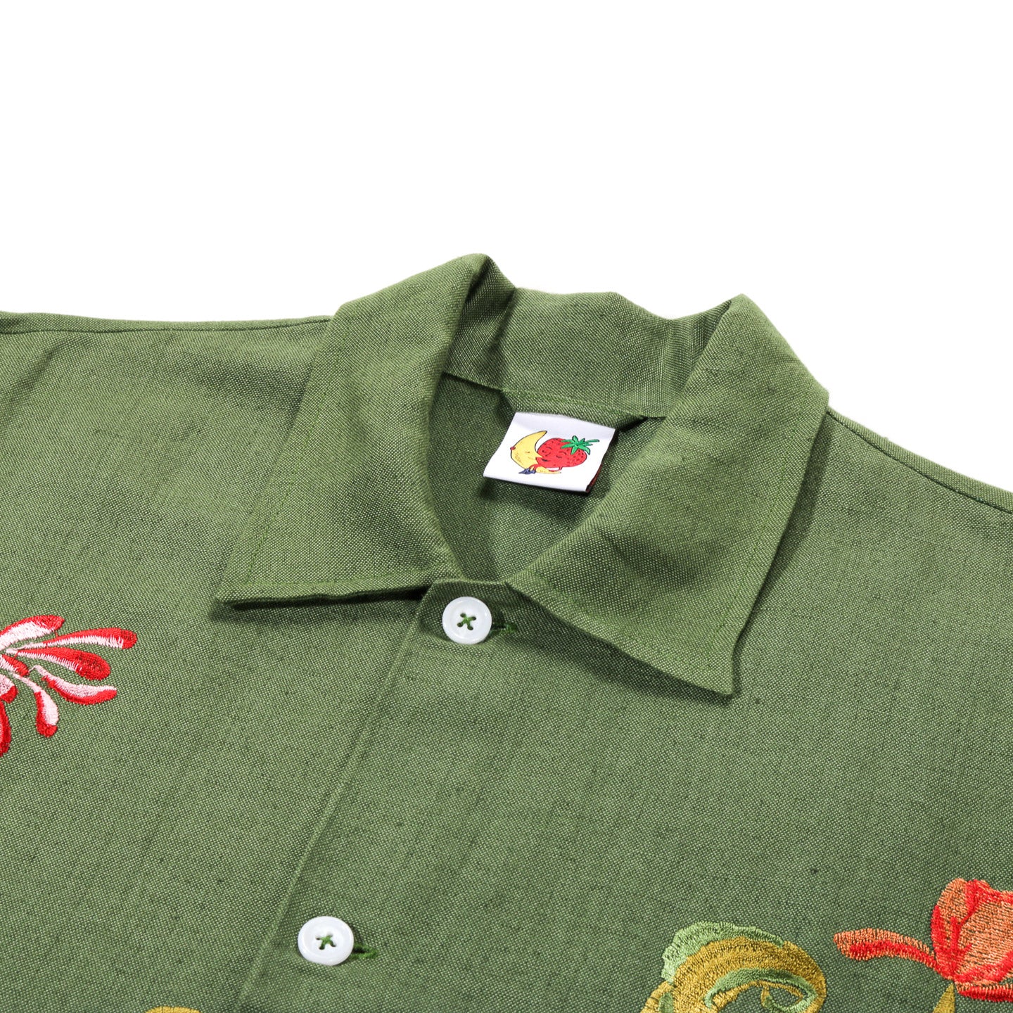 SKY HIGH FARM WORKWEAR GARDEN EMBROIDERED SHIRT GREEN