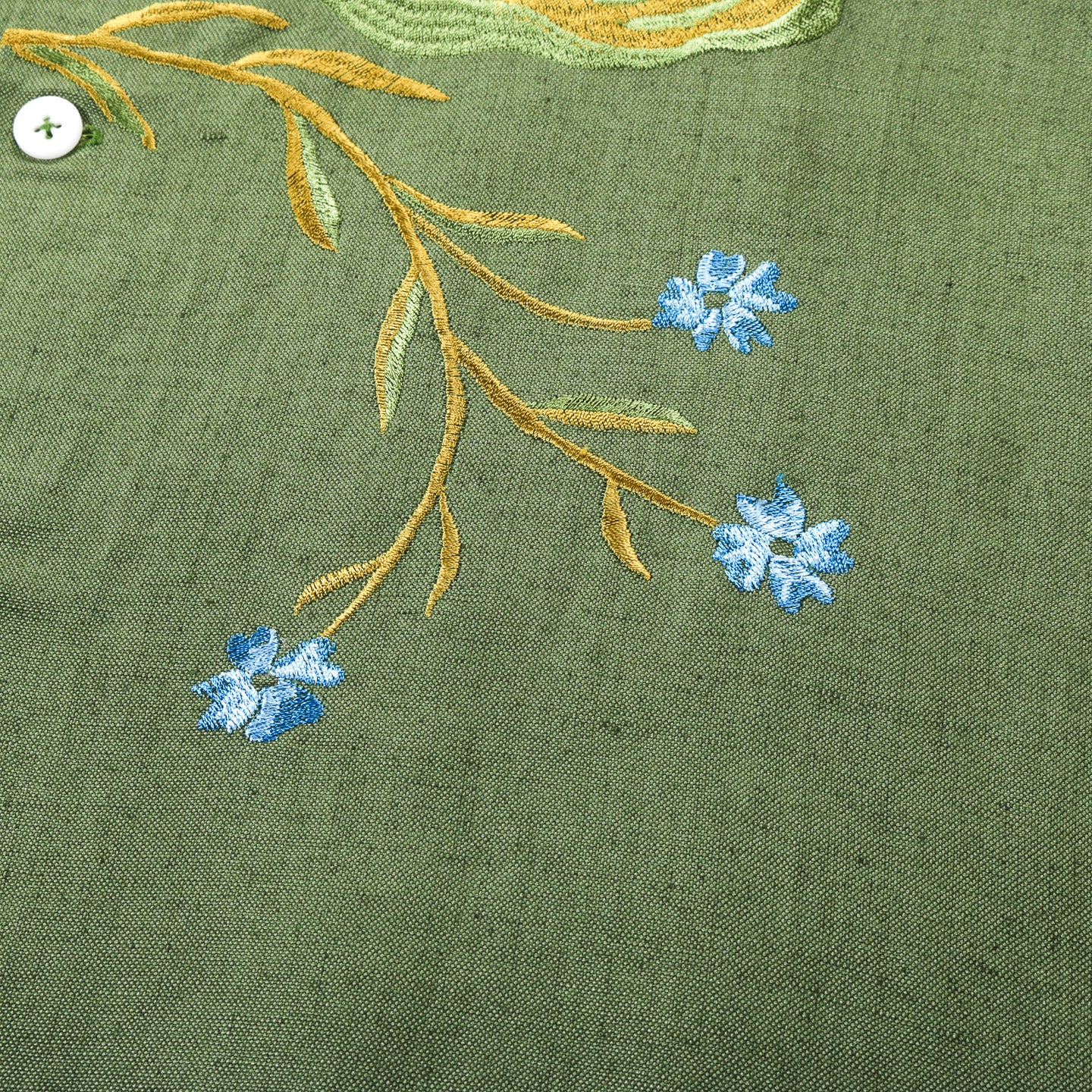 SKY HIGH FARM WORKWEAR GARDEN EMBROIDERED SHIRT GREEN