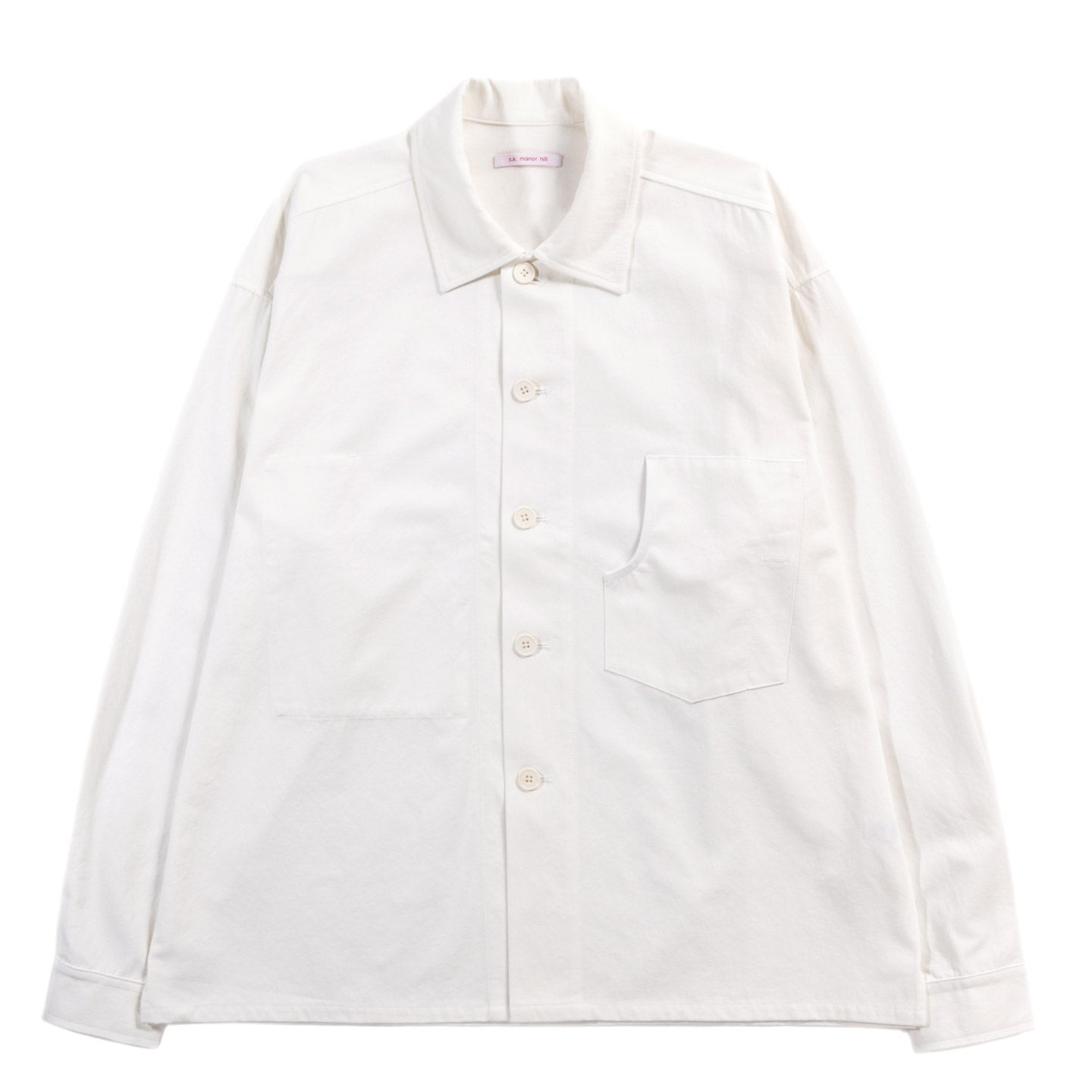 S.K. MANOR HILL TASK SHIRT JACKET WHITE ORGANIC COTTON