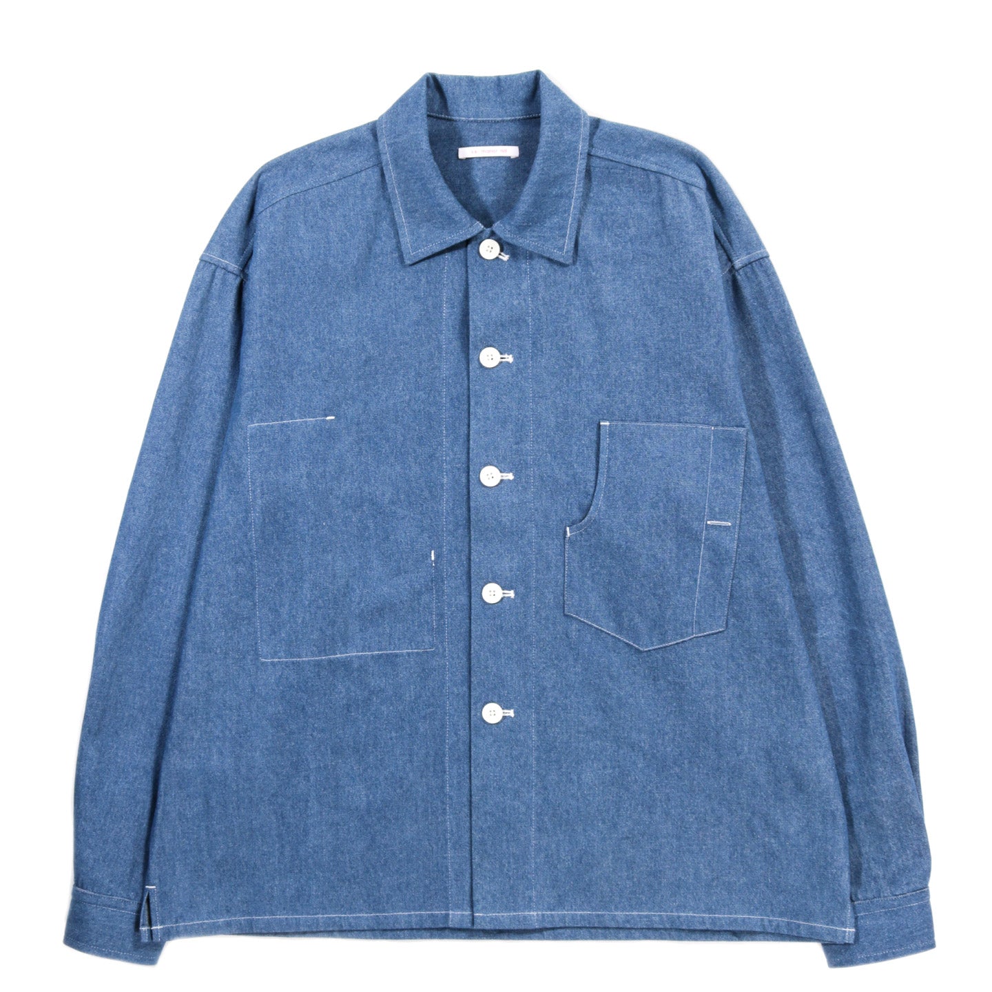 S.K. MANOR HILL TASK SHIRT JACKET LIGHT BLUE INDIGO DENIM