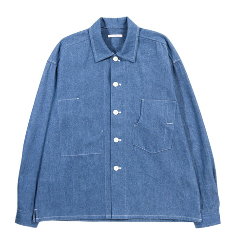 S.K. MANOR HILL TASK SHIRT JACKET LIGHT BLUE INDIGO DENIM