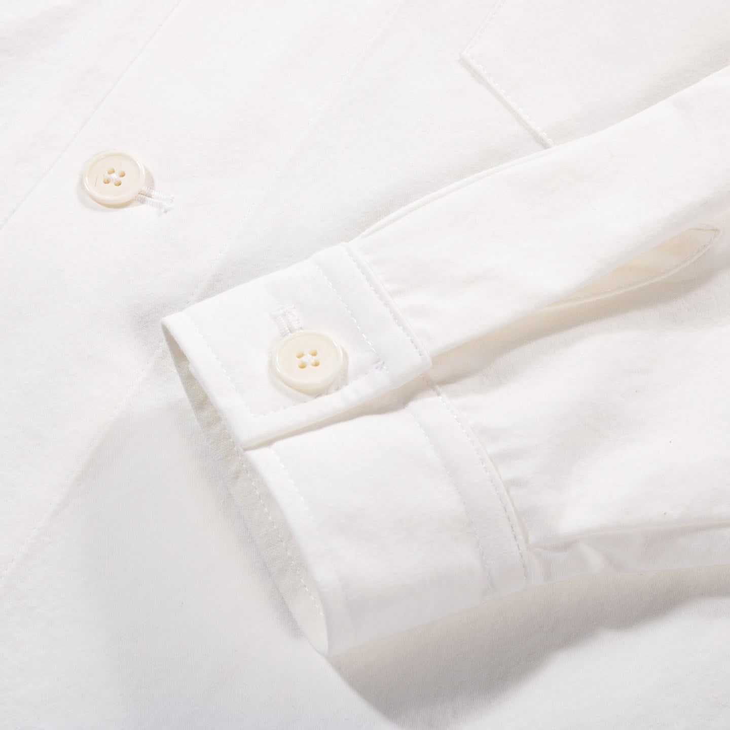 S.K. MANOR HILL TASK SHIRT JACKET WHITE ORGANIC COTTON