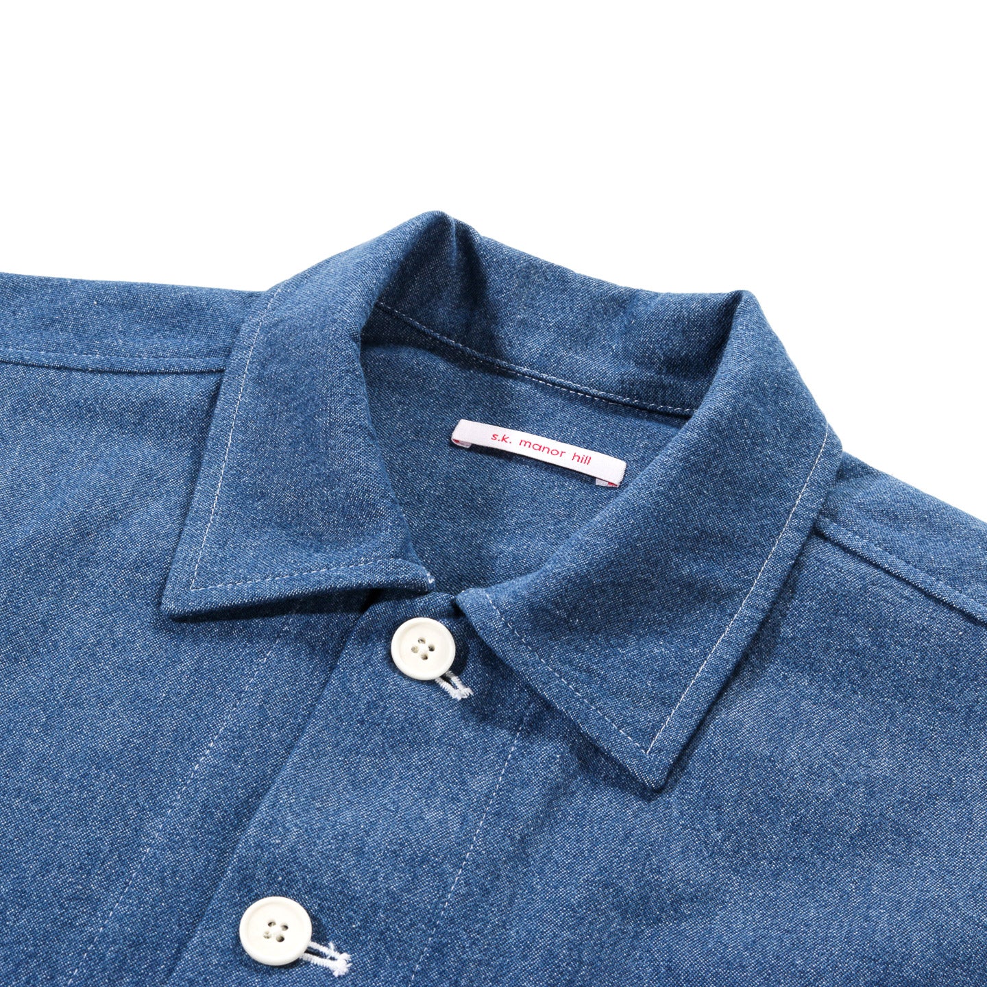 S.K. MANOR HILL TASK SHIRT JACKET LIGHT BLUE INDIGO DENIM