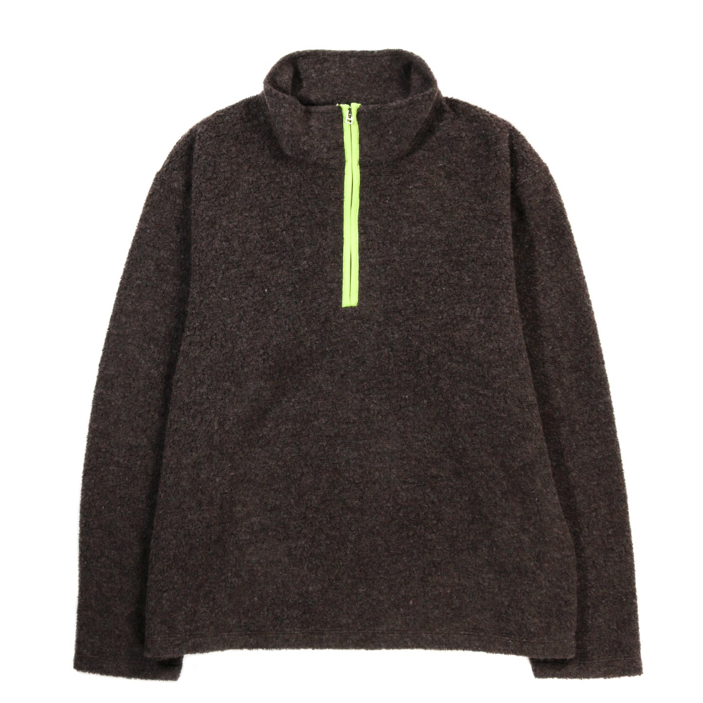 S.K. MANOR HILL HALF-ZIP PULLOVER BROWN REC WOOL PILE