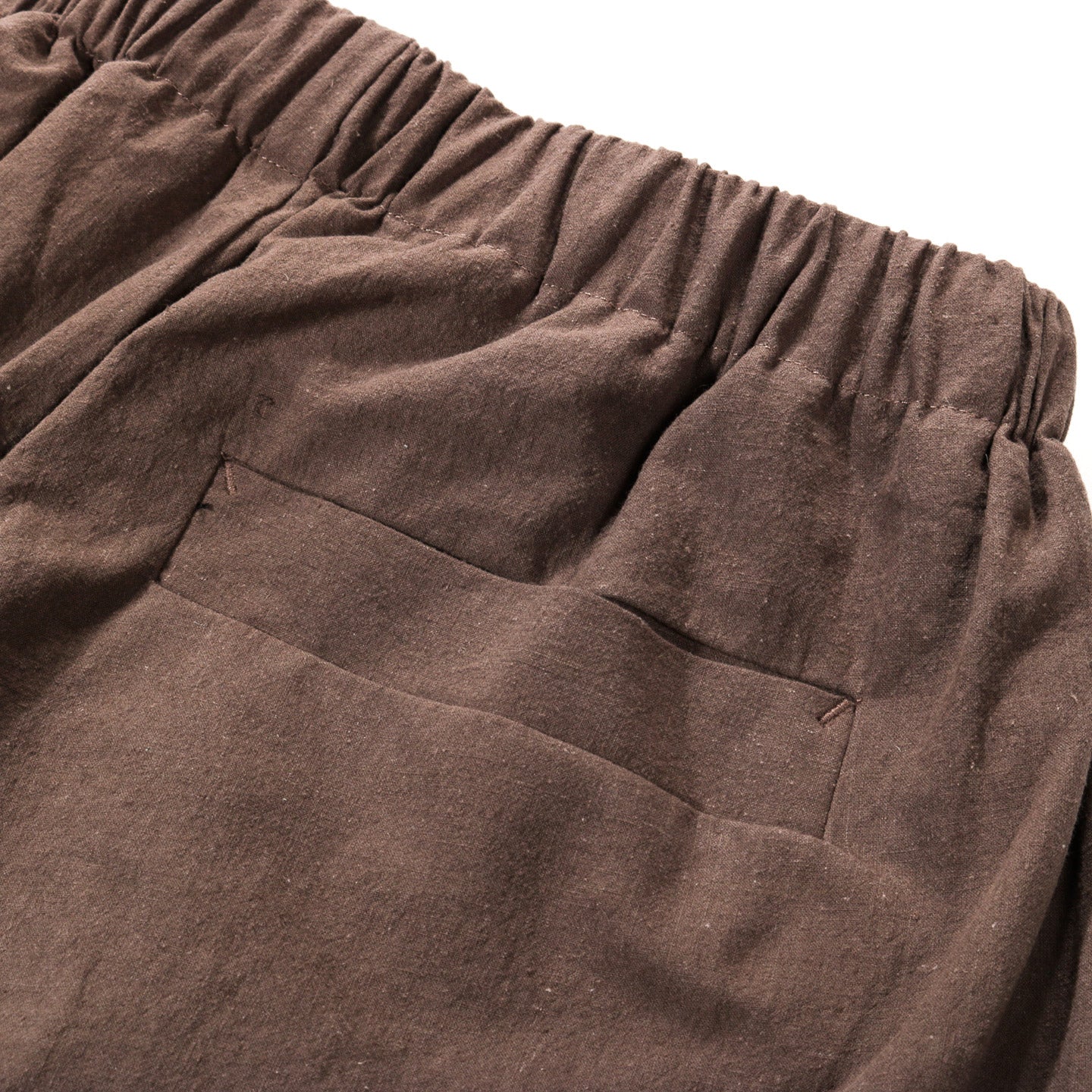 S.K. MANOR HILL PALEGO SHORT BROWN LINEN COTTON