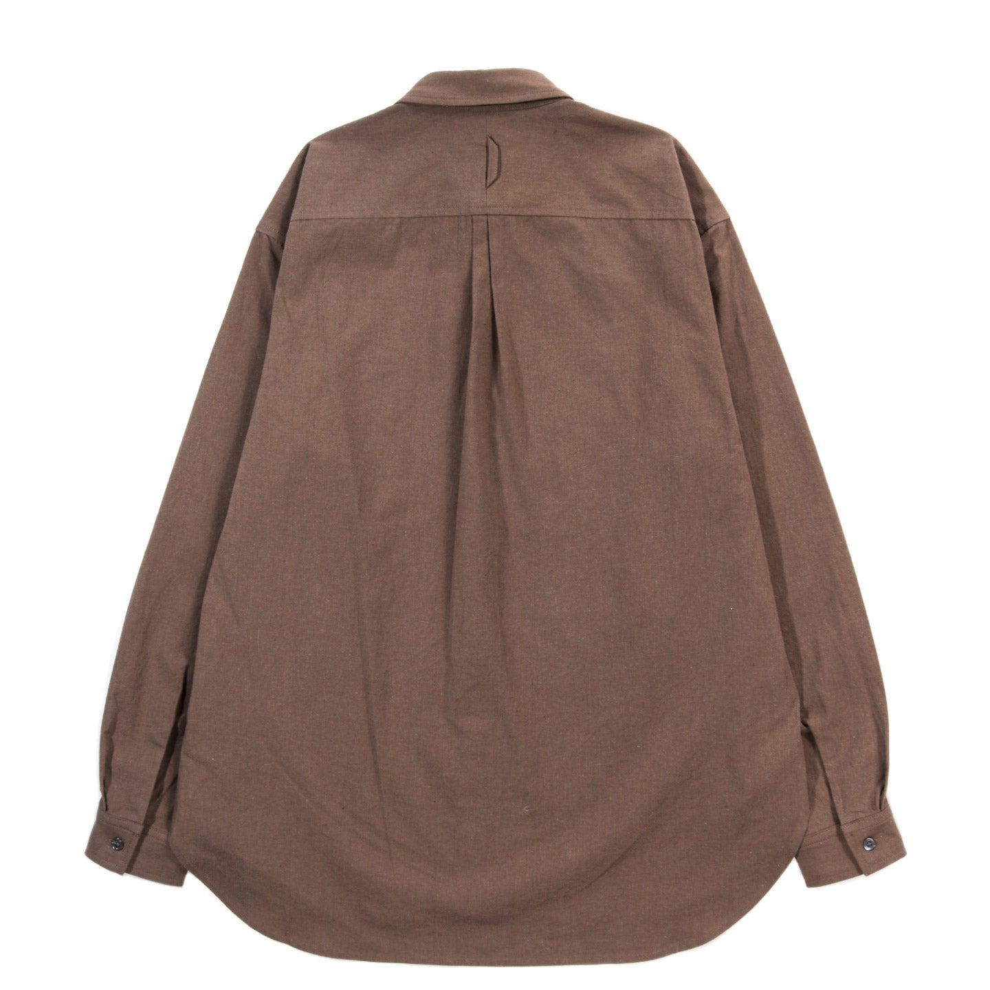 S.K. MANOR HILL SCRIBE SHIRT BROWN LINEN COTTON
