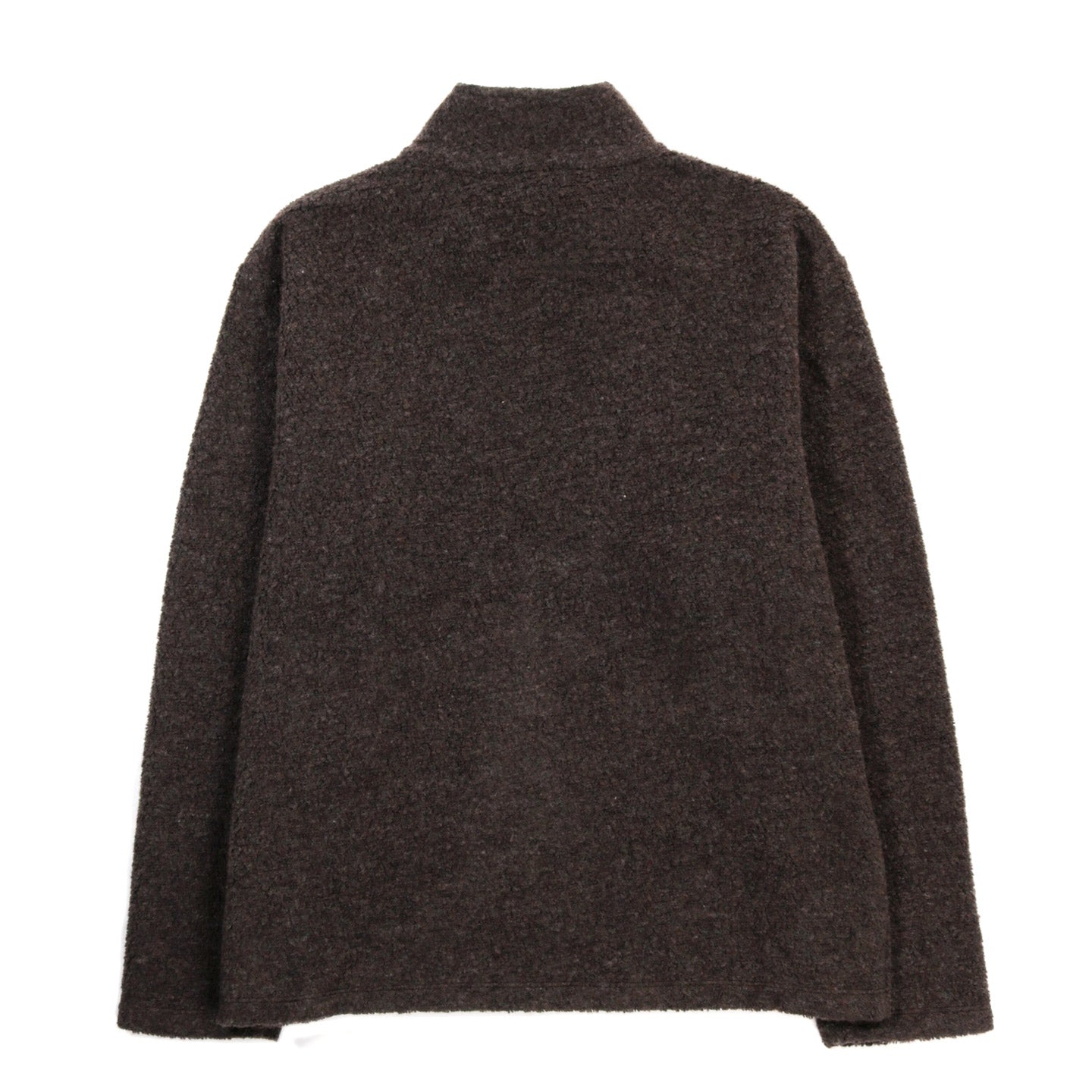S.K. MANOR HILL HALF-ZIP PULLOVER BROWN REC WOOL PILE