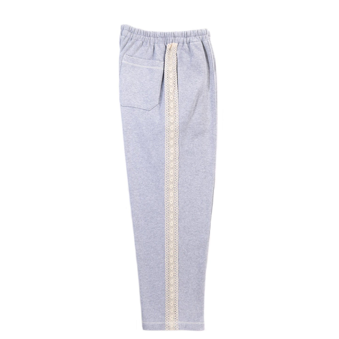 S.K. MANOR HILL SAUNTER PANT HEATHER GREY COTTON FLEECE / NATURAL TRIM