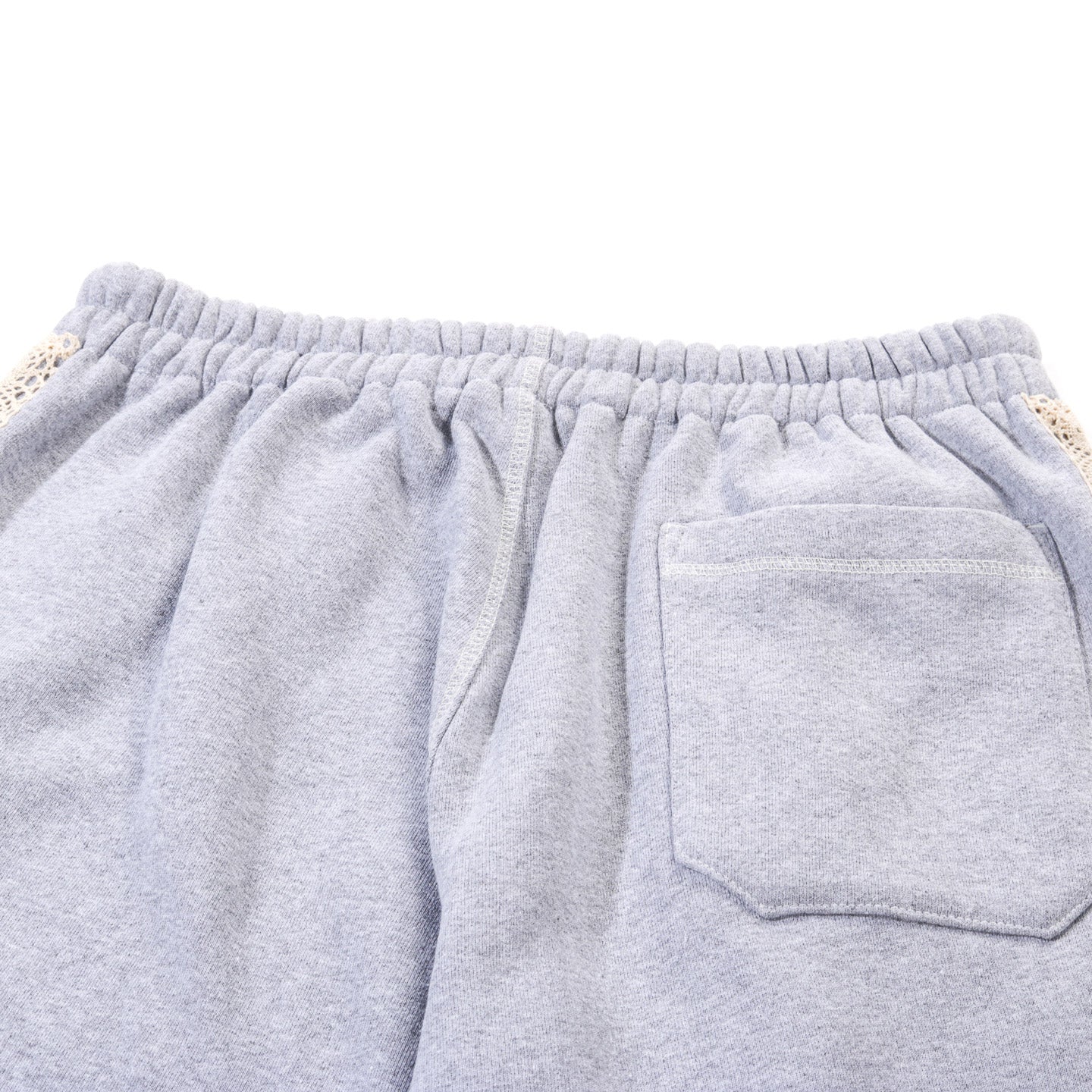 S.K. MANOR HILL SAUNTER PANT HEATHER GREY COTTON FLEECE / NATURAL TRIM