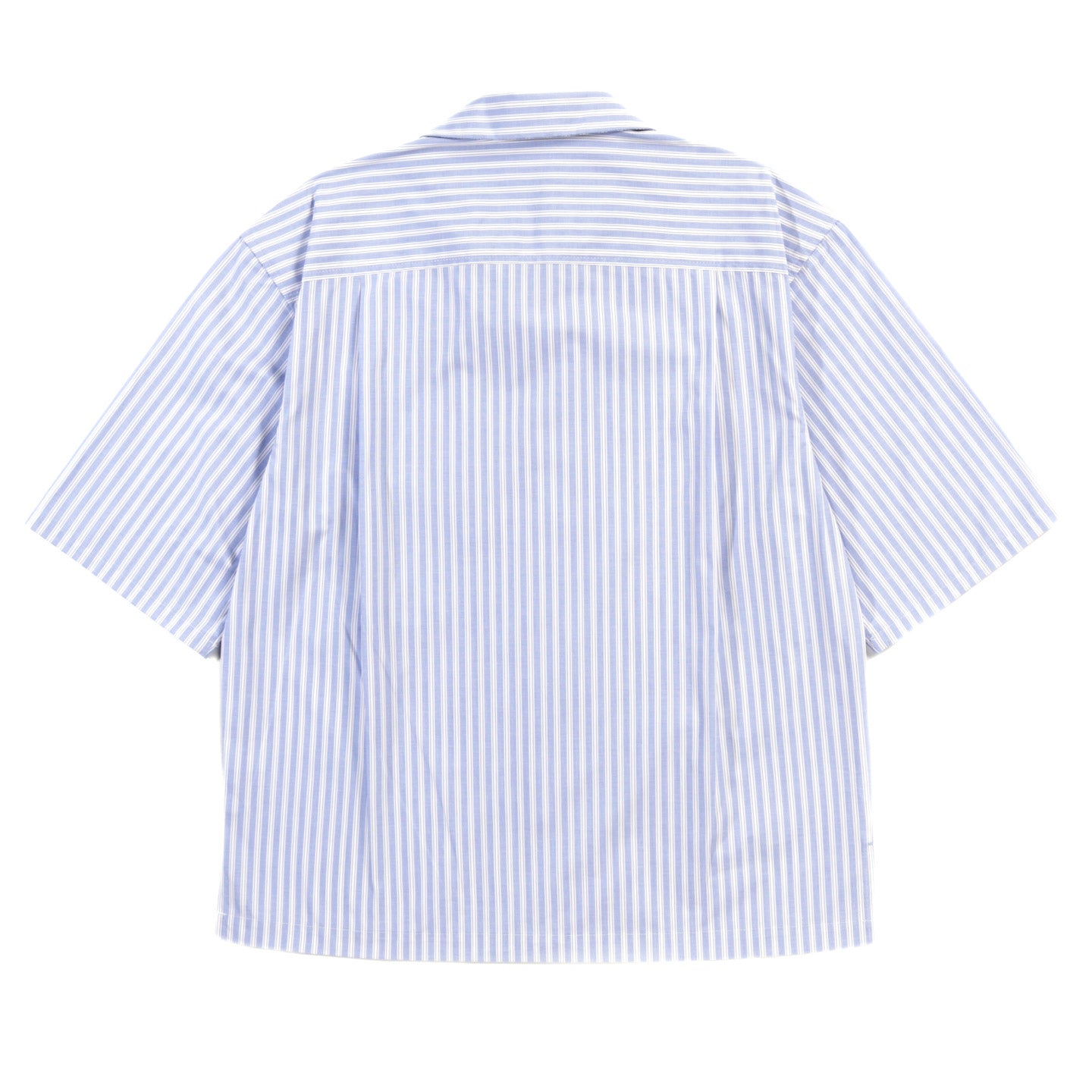 S.K. MANOR HILL ALOHA SHIRT LT. BLUE / BURGUNDY STRIPES COTTON