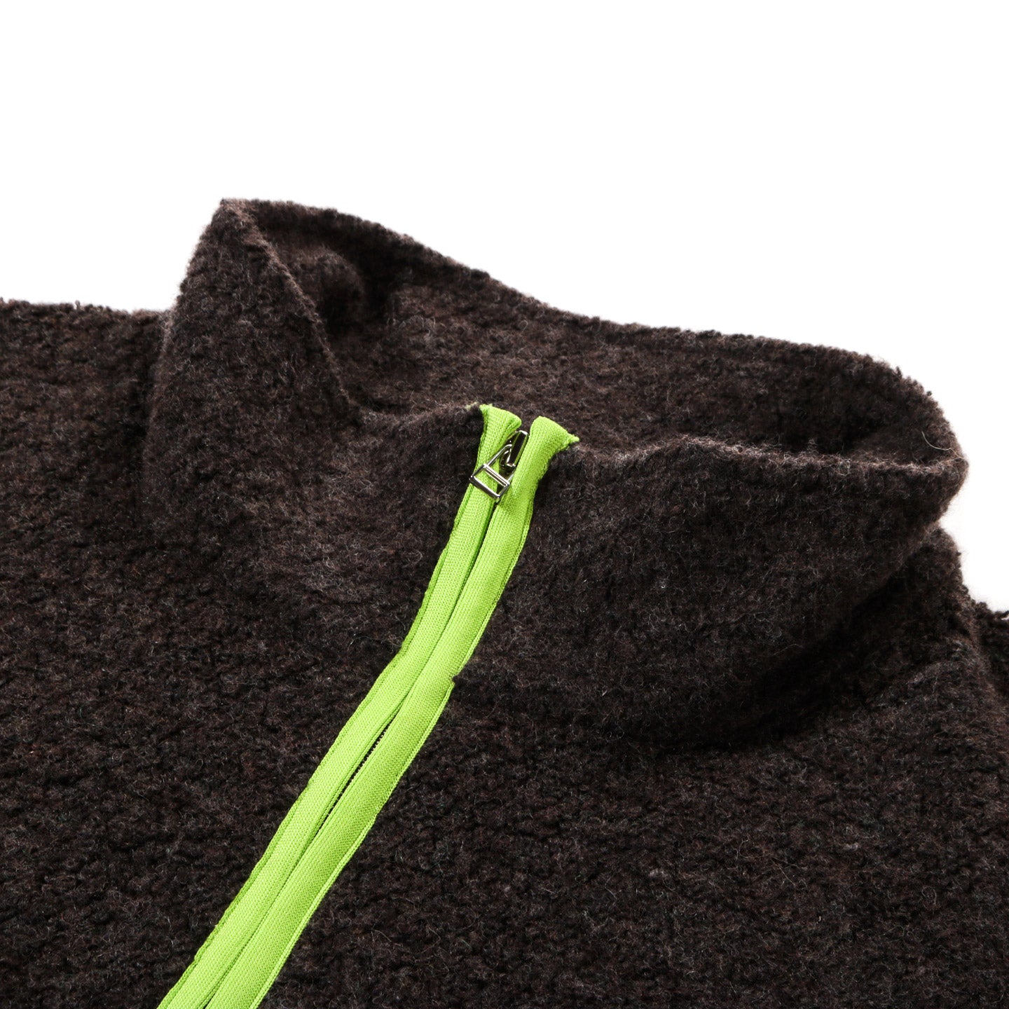 S.K. MANOR HILL HALF-ZIP PULLOVER BROWN REC WOOL PILE