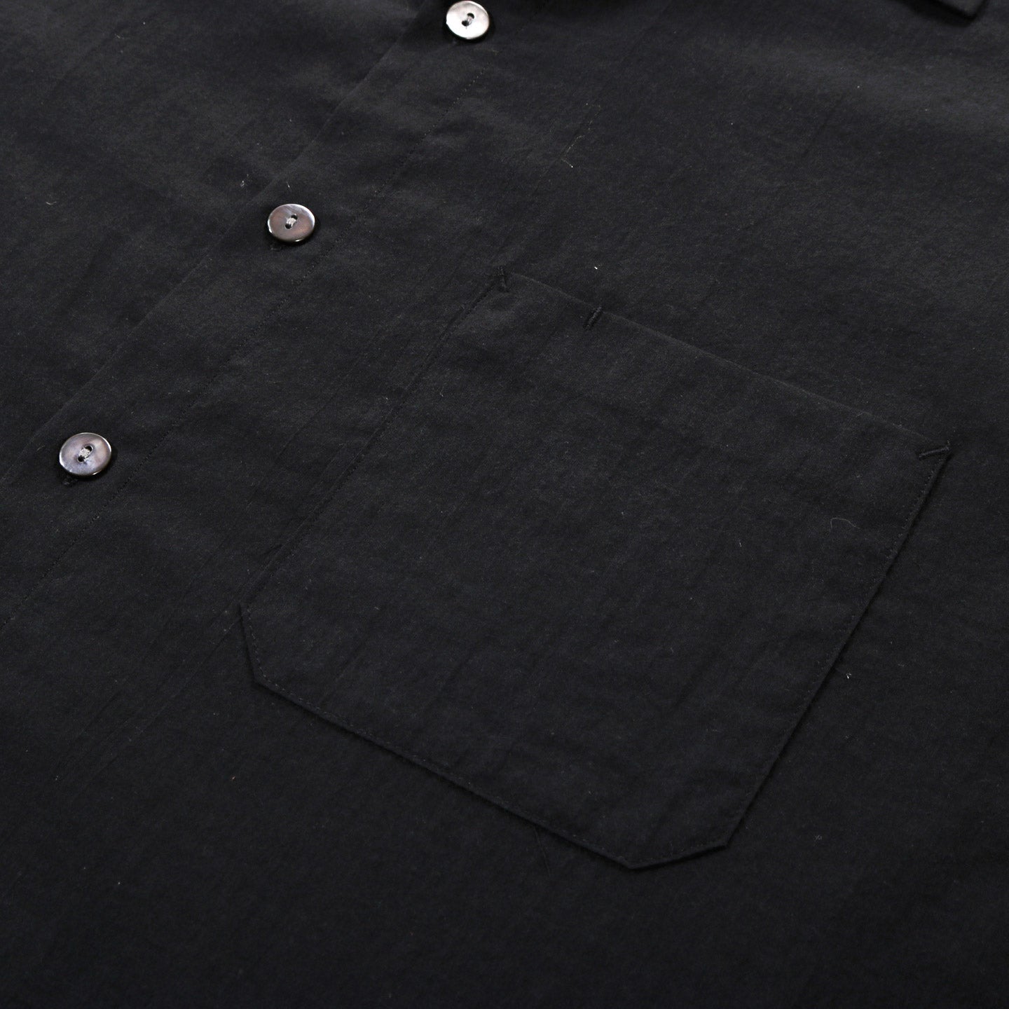 S.K. MANOR HILL SAGE SHIRT BLACK TRANSLUCENT COTTON