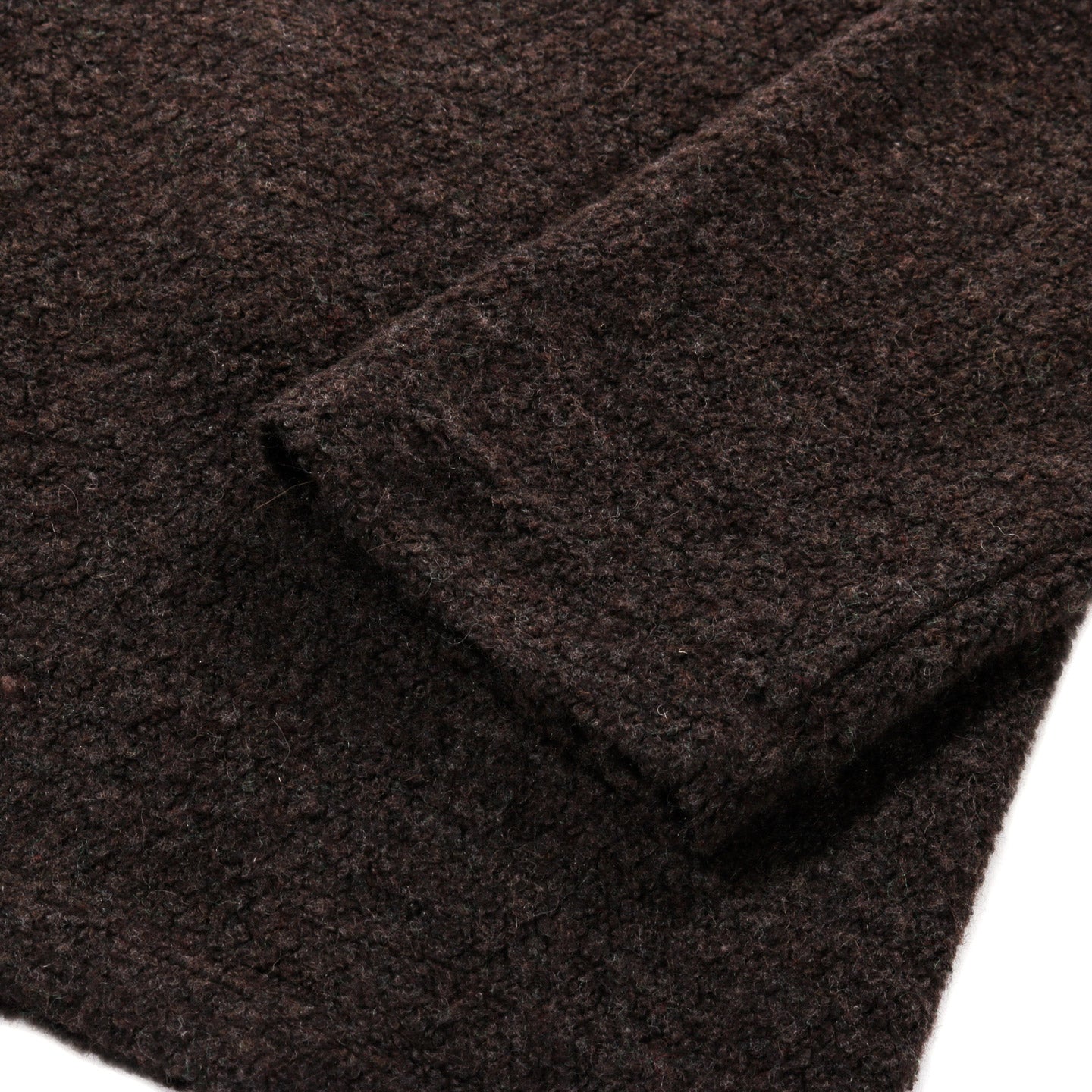 S.K. MANOR HILL HALF-ZIP PULLOVER BROWN REC WOOL PILE