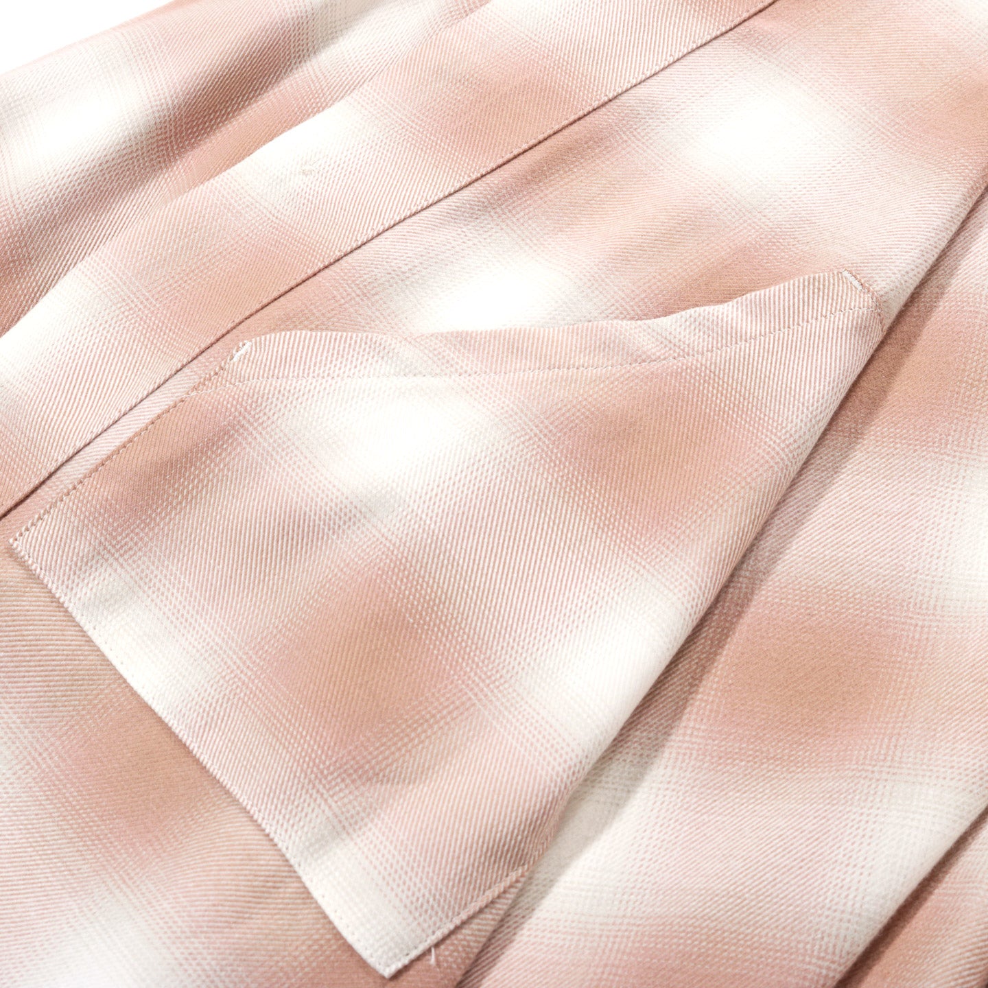 S.K. MANOR HILL TASK SHIRT JACKET PINK / SAND ORGANIC COTTON FLANNEL