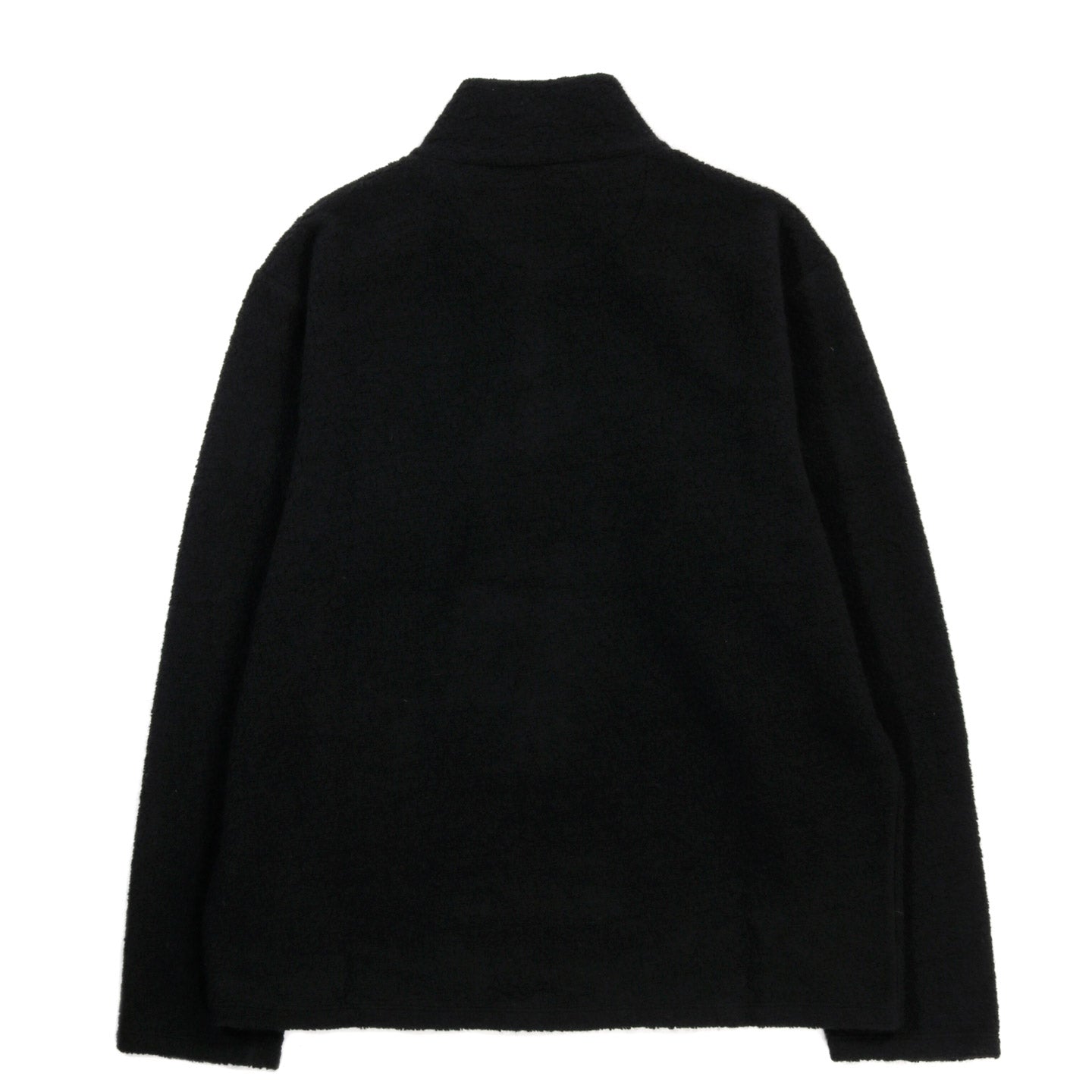 S.K. MANOR HILL HALF-ZIP PULLOVER BLACK REC WOOL PILE
