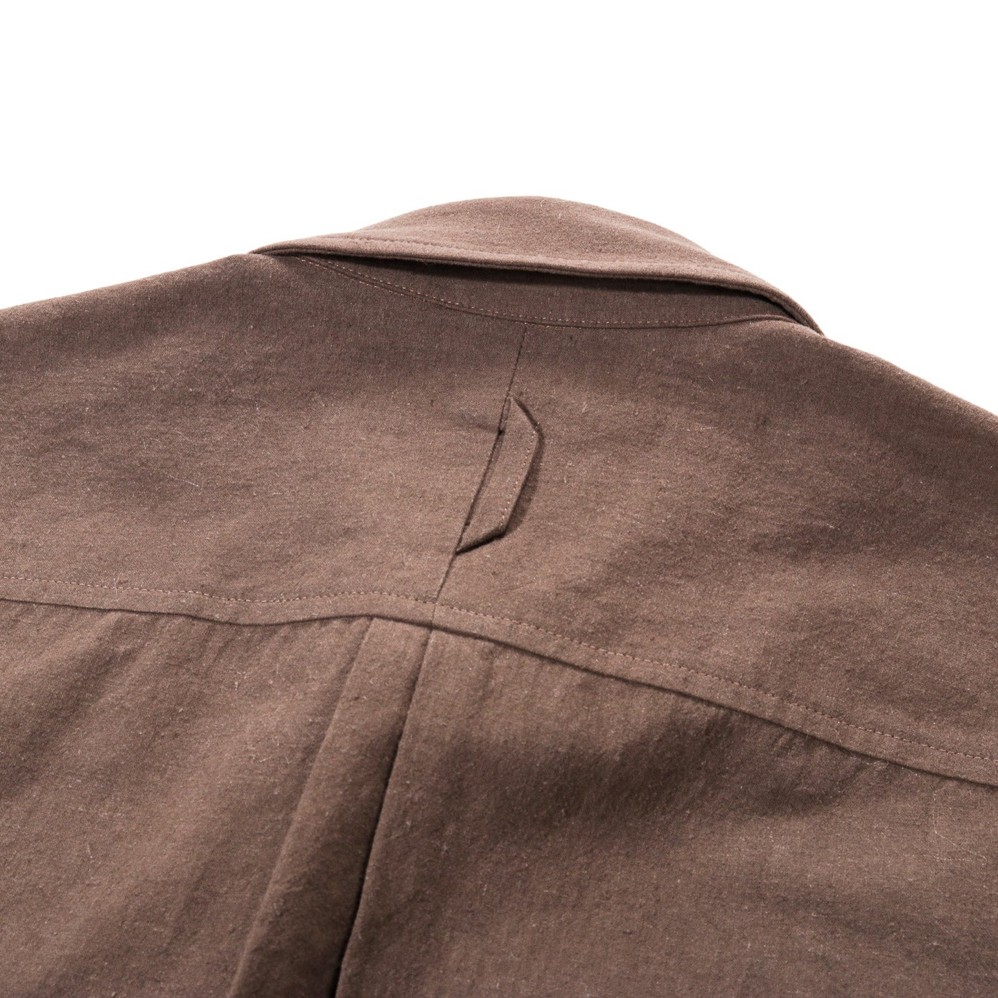 S.K. MANOR HILL SCRIBE SHIRT BROWN LINEN COTTON