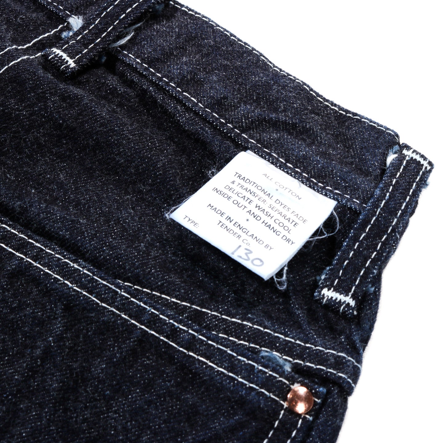 TENDER TYPE 130 TAPERED JEANS 16OZ SELVAGE DENIM RINSED