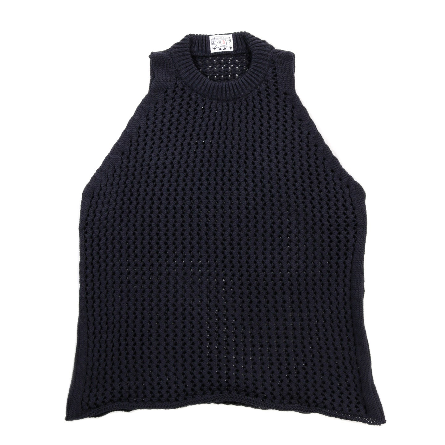 TENDER TYPE STRING VEST COMBED COTTON YARN NAVY