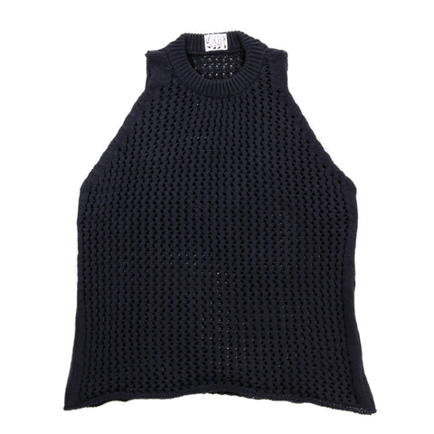TENDER TYPE STRING VEST COMBED COTTON YARN NAVY
