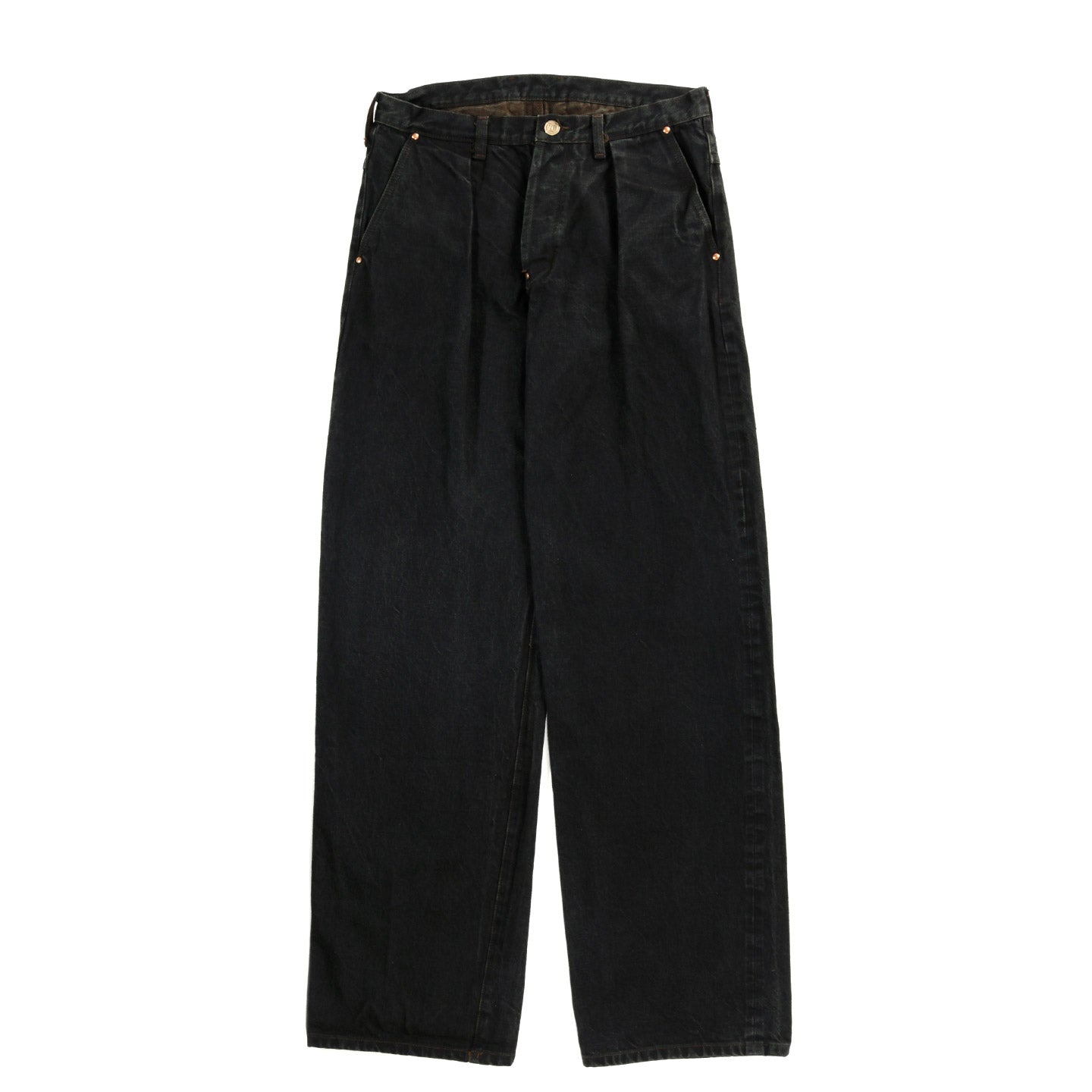 TENDER TYPE 157 TROUSERMAKERS JEANS 16OZ SELVAGE DENIM BROWN HAT