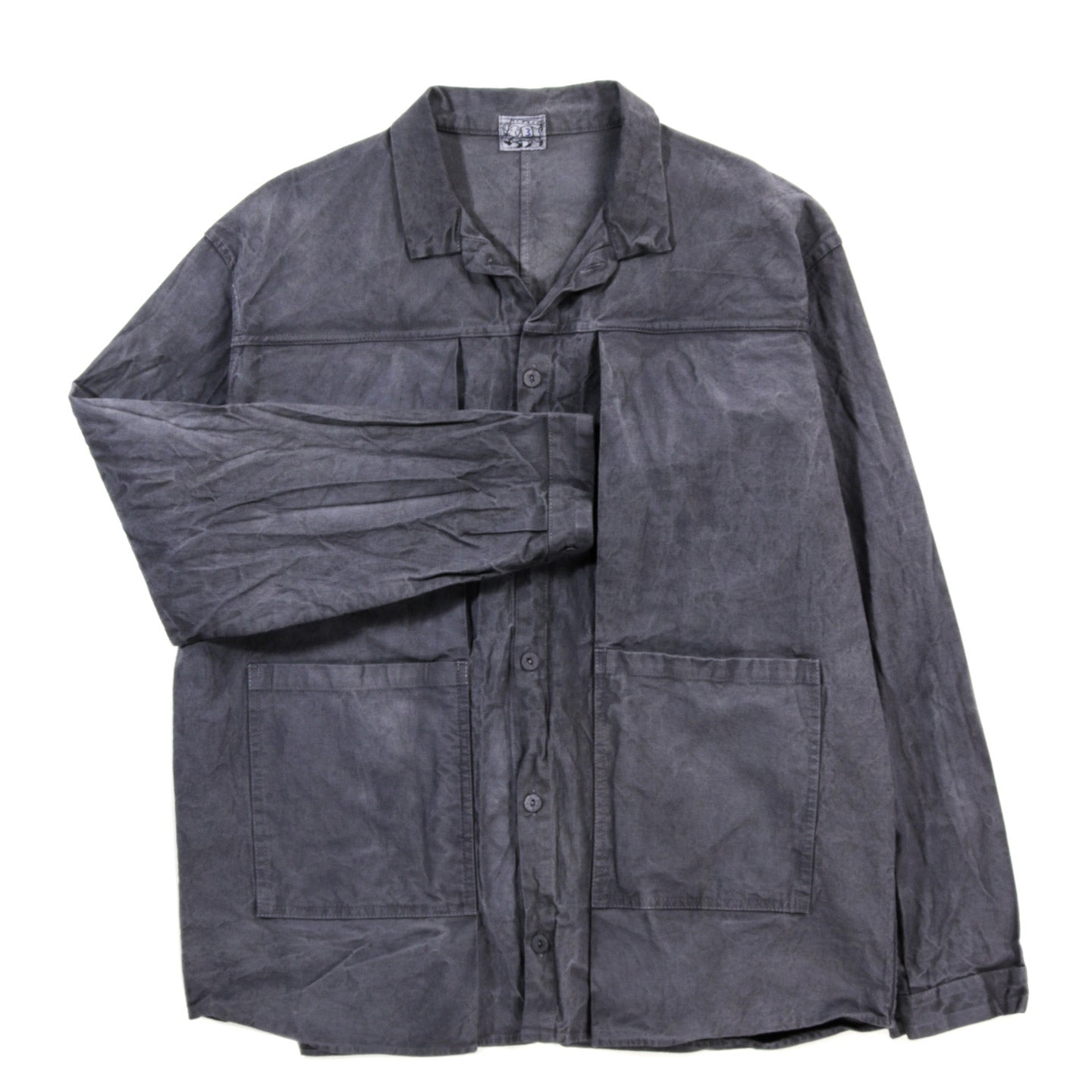 TENDER TYPE 402 TWO BIRDS SHIRT COTTON DROP CLOTH GREY LOGWOOD