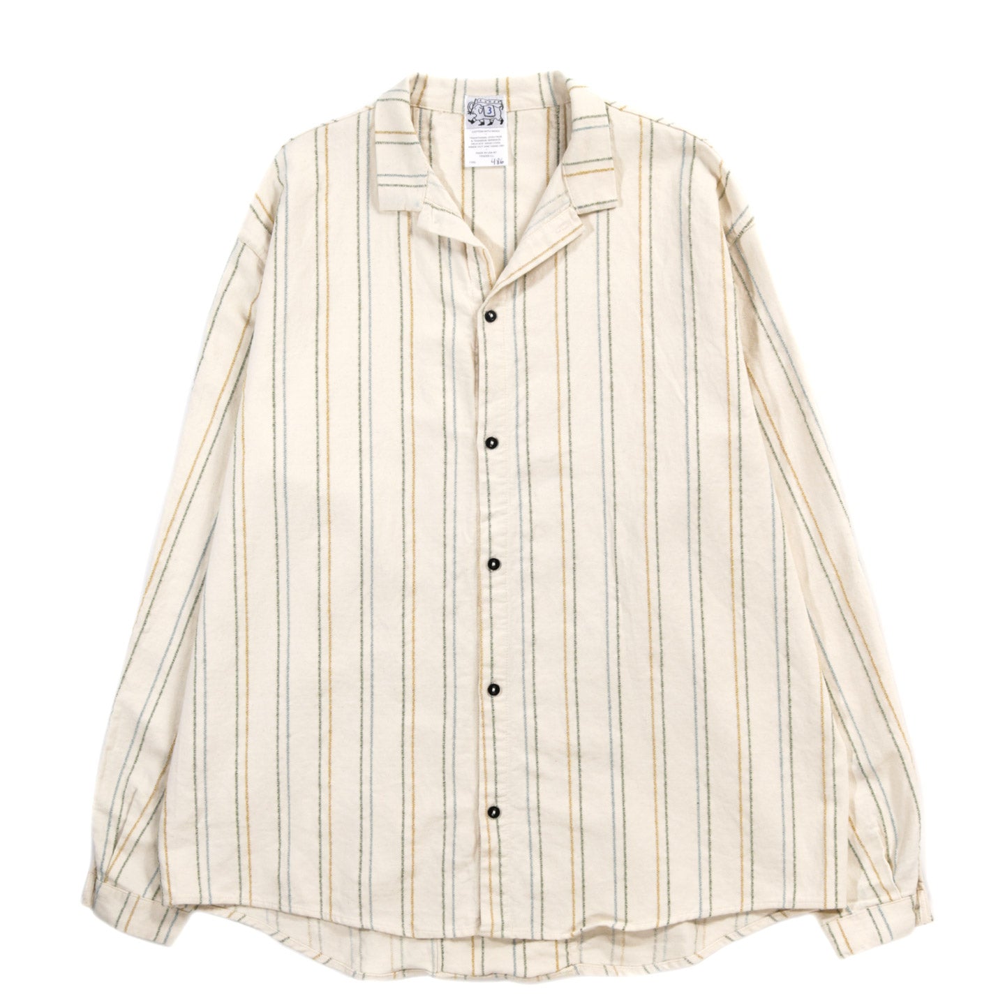 TENDER TYPE 486 BURRO SHIRT WOOL STRIPE COTTON TATTERSALL RINSED