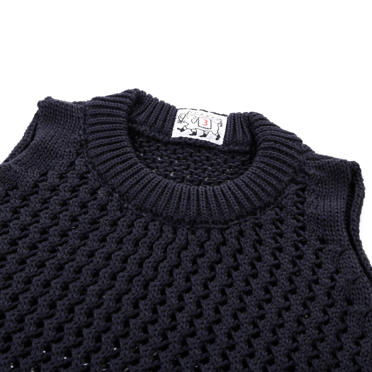 TENDER TYPE STRING VEST COMBED COTTON YARN NAVY