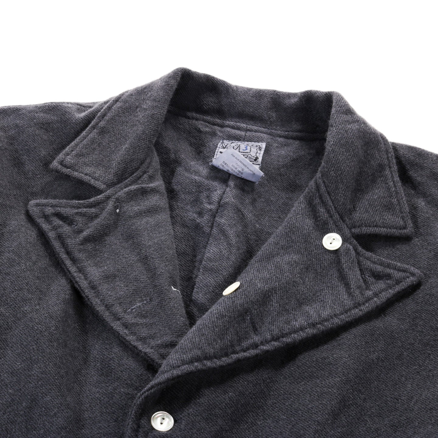 TENDER TYPE 918 TWO:ONE BUTTERFLY JACKET WOOL FACE BROKEN TWILL CHESTNUT DYED