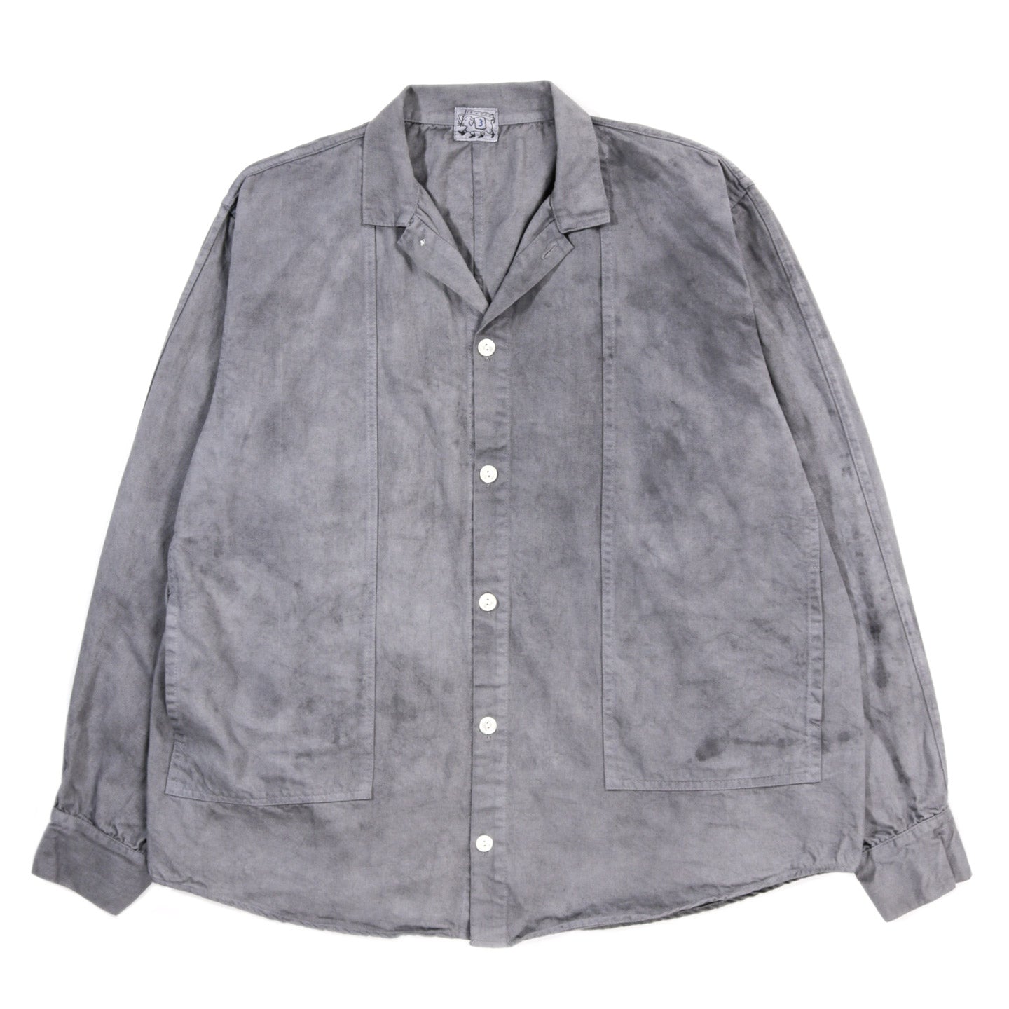 TENDER TYPE 439 STOLE POCKET BUTTERFLY SHIRT CLEAN COTTON DRILL CHESTNUT DYED