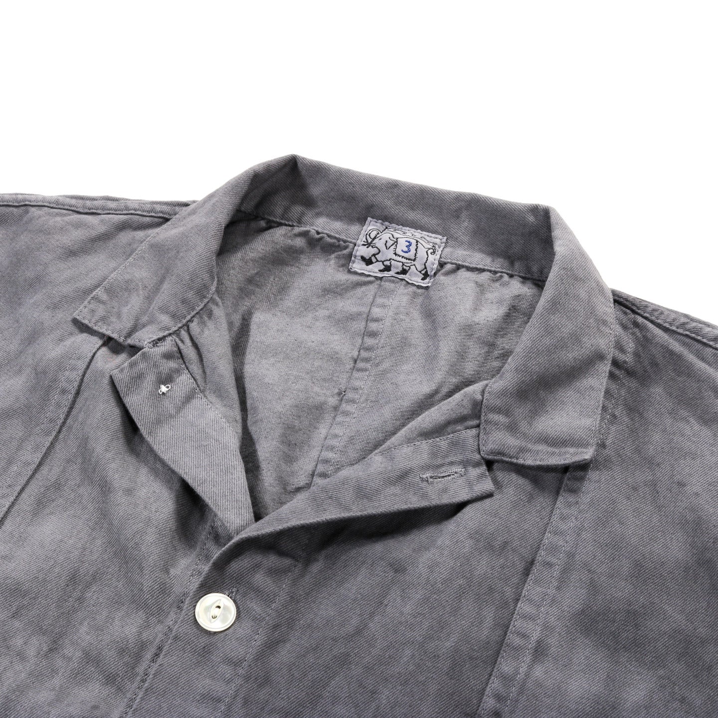 TENDER TYPE 439 STOLE POCKET BUTTERFLY SHIRT CLEAN COTTON DRILL CHESTNUT DYED