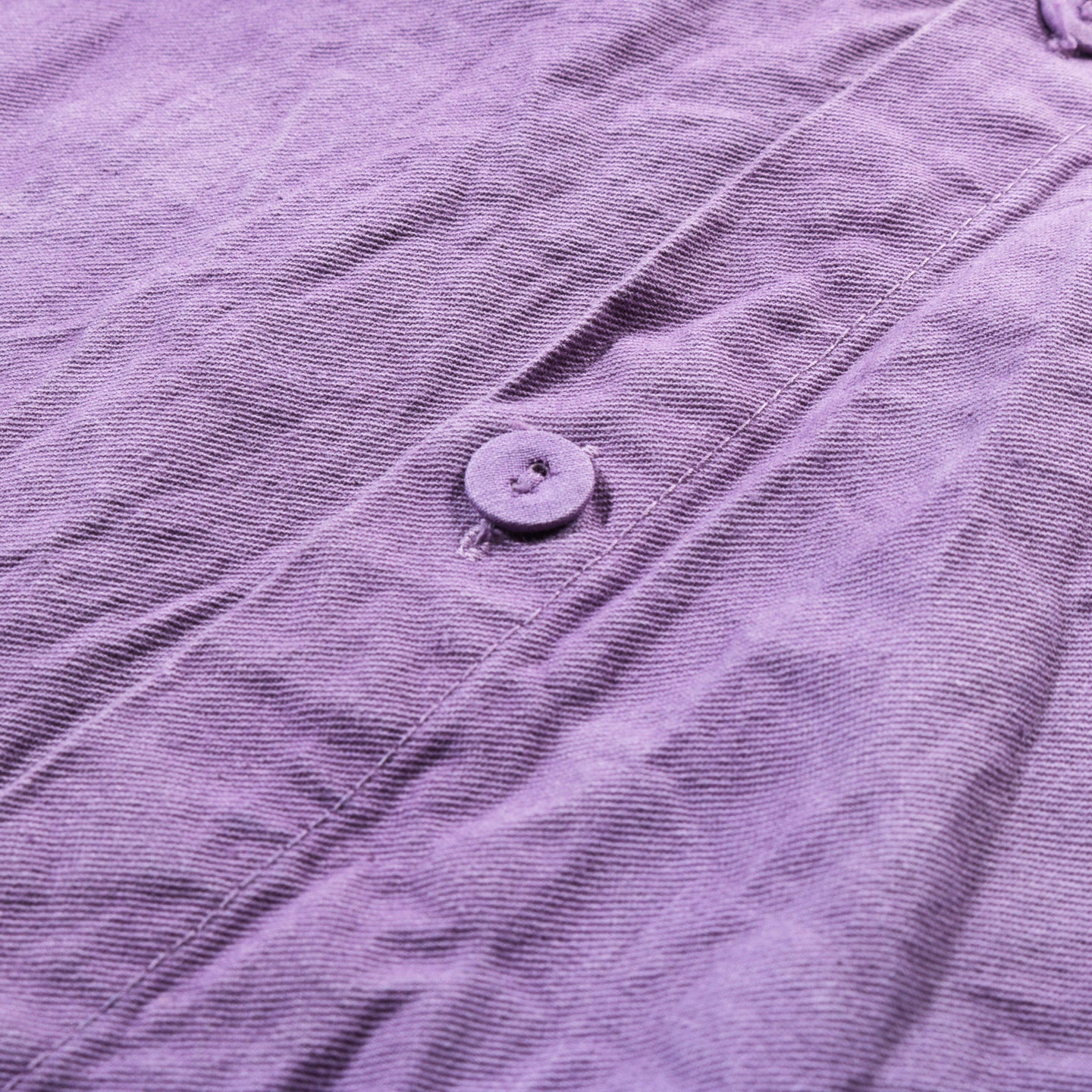 TENDER TYPE 401 PLEAT POCKET SHIRT COTTON DROP CLOTH PURPLE LOGWOOD