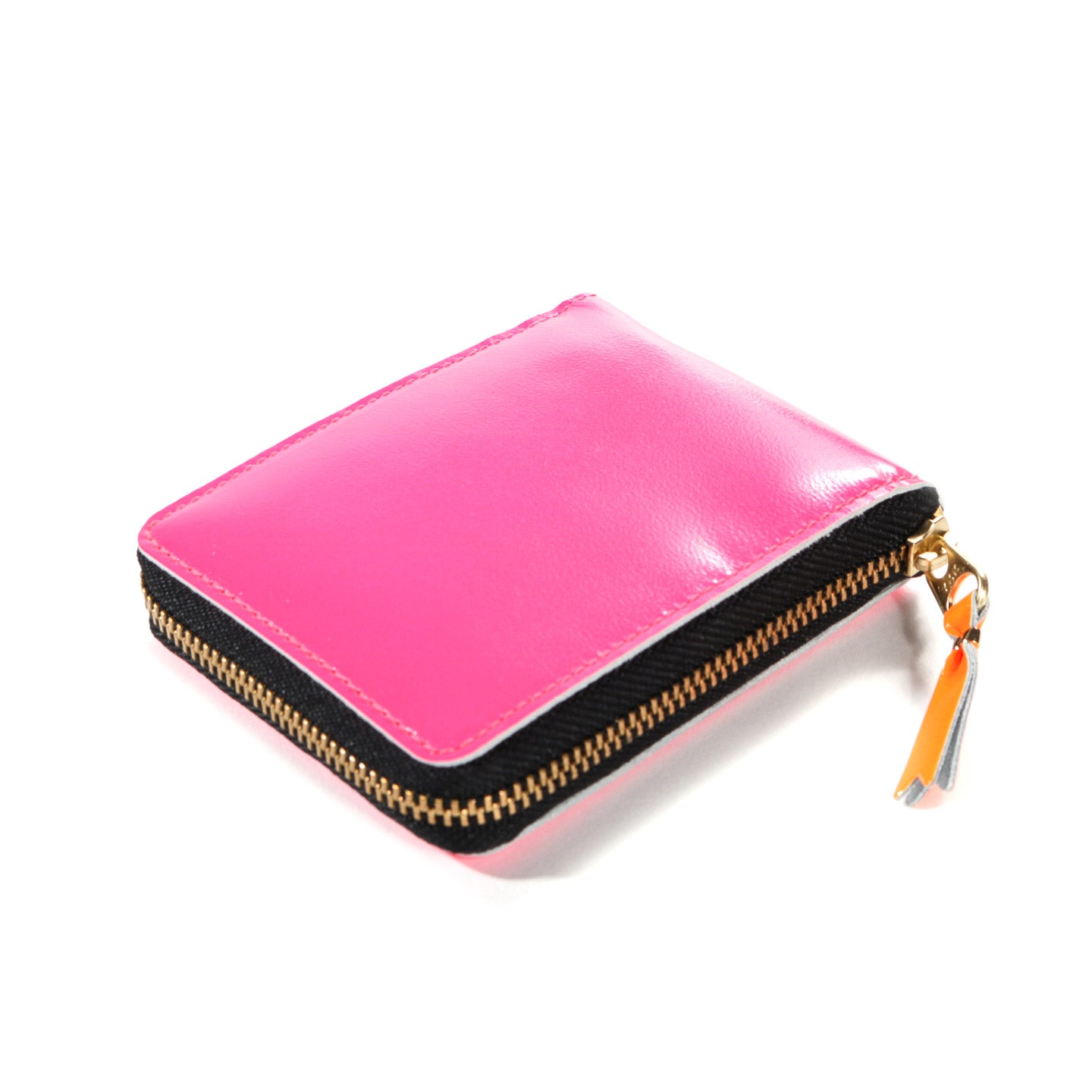 COMME DES GARCONS SA7100 SUPER FLUO ZIP WALLET PINK