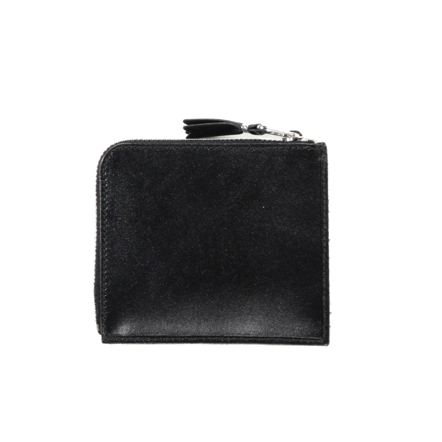 COMME DES GARCONS SA3100 SILVER EYELET ZIP WALLET BLACK