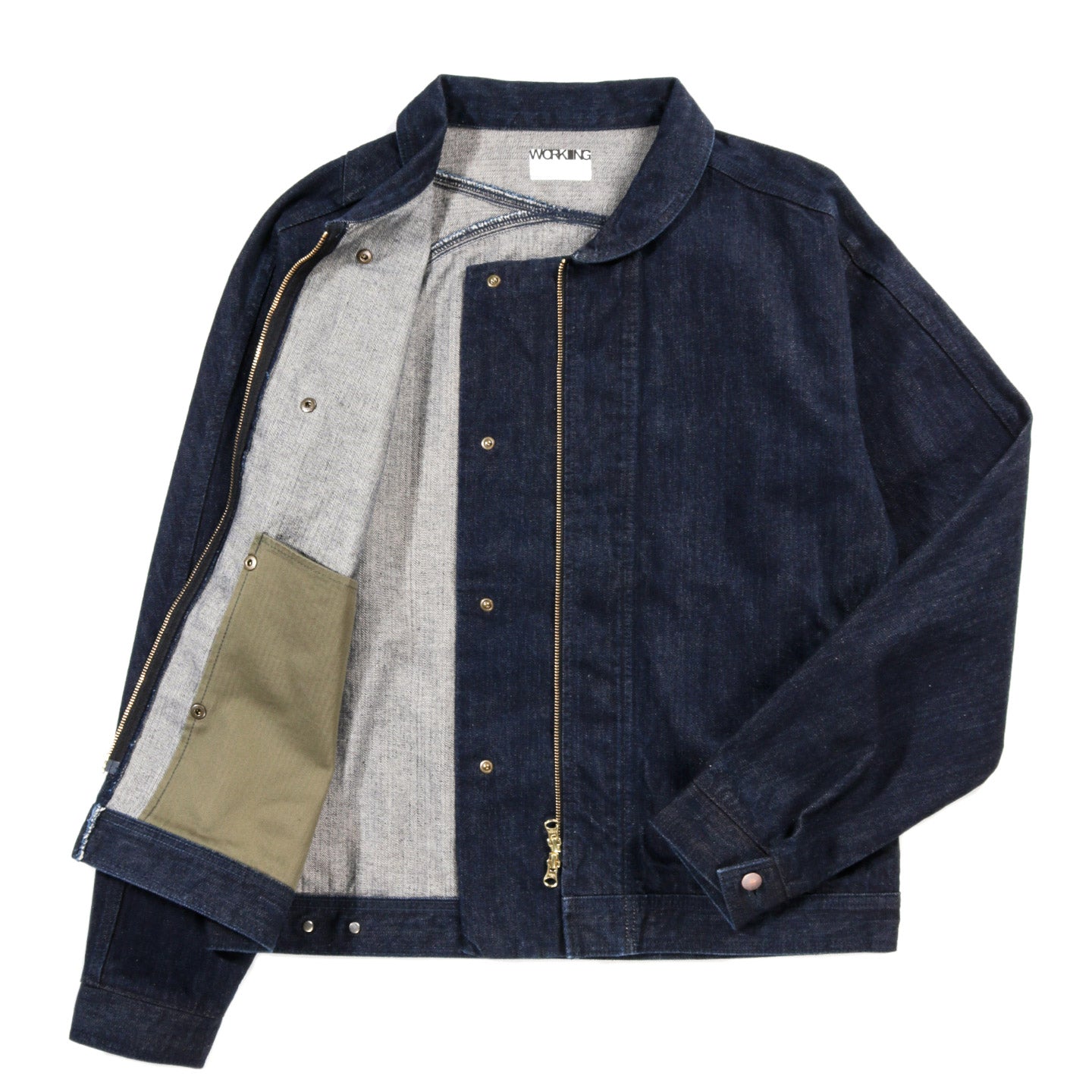 WORKING GUARD JACKET INDIGO DENIM RINSED